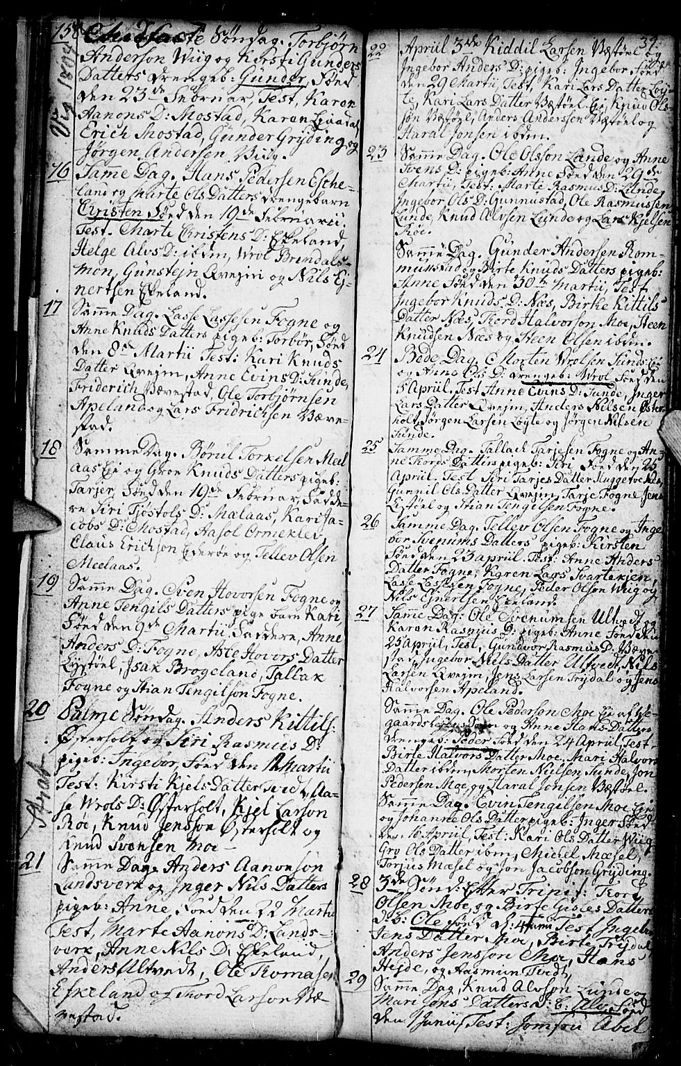 Gjerstad sokneprestkontor, AV/SAK-1111-0014/F/Fb/Fba/L0001: Parish register (copy) no. B 1, 1797-1816, p. 38-39