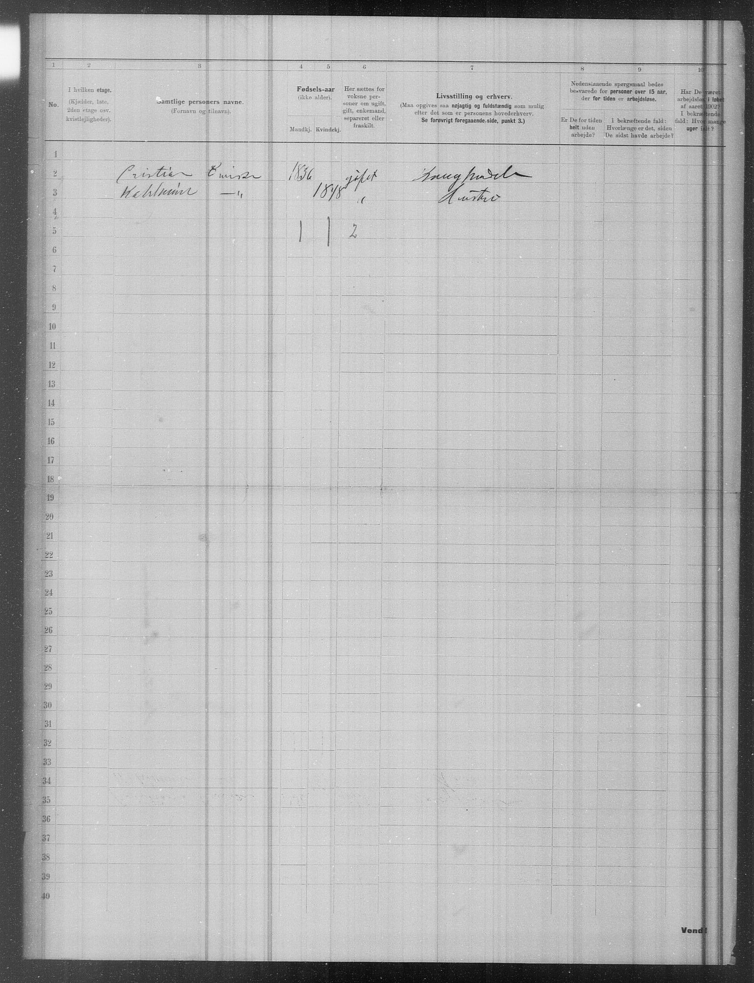 OBA, Municipal Census 1902 for Kristiania, 1902, p. 18954