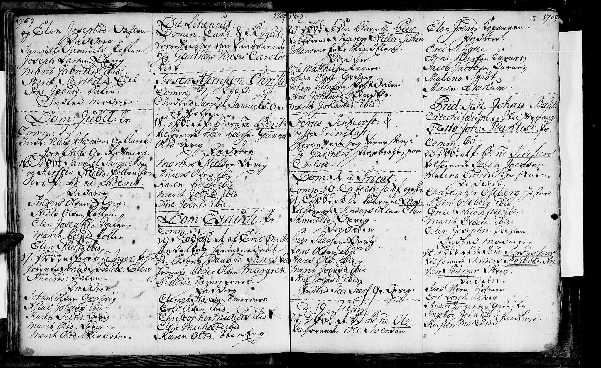 Lyngen sokneprestembete, AV/SATØ-S-1289/H/He/Hea/L0001kirke: Parish register (official) no. 1, 1756-1785, p. 15