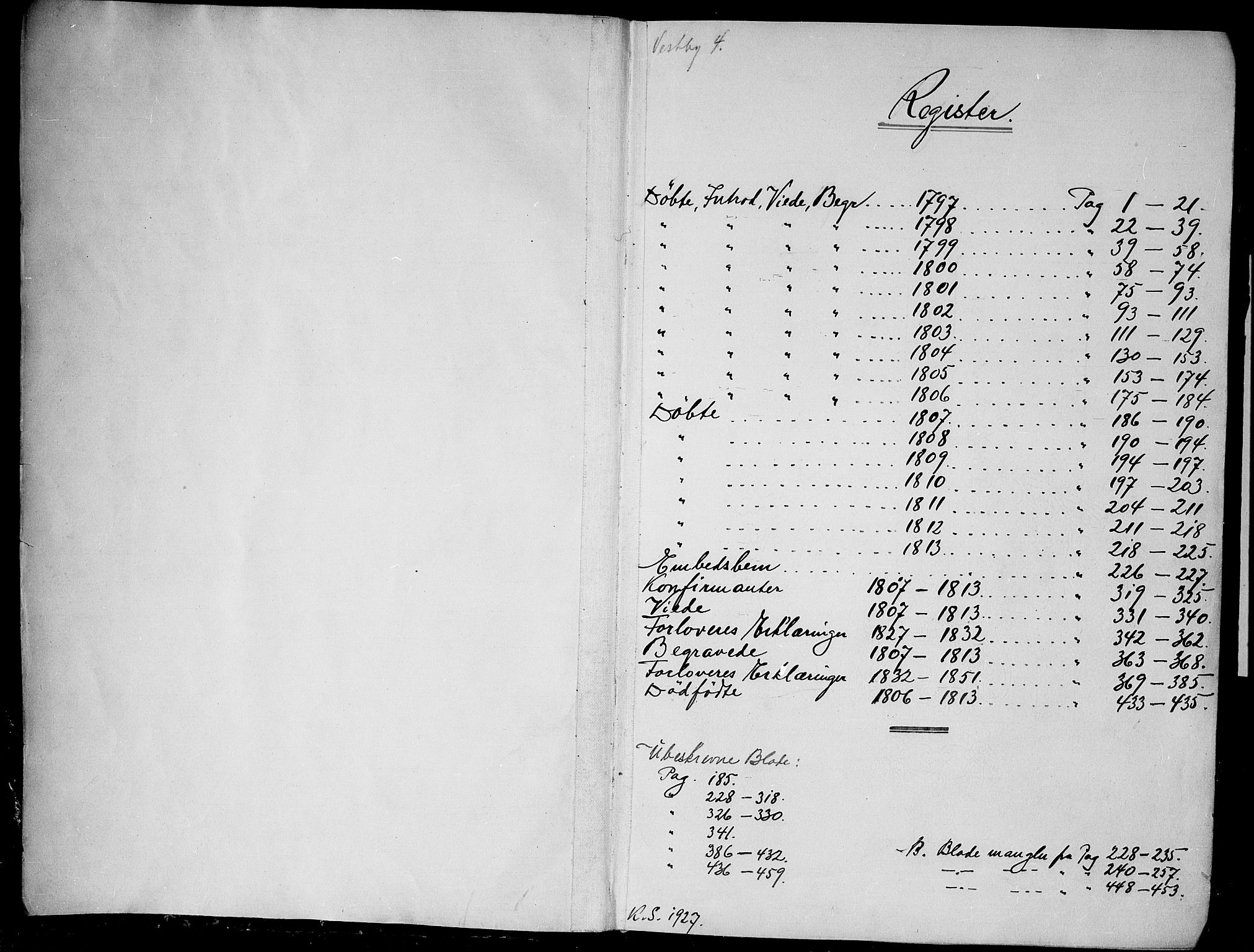 Vestby prestekontor Kirkebøker, AV/SAO-A-10893/F/Fa/L0004: Parish register (official) no. I 4, 1797-1813