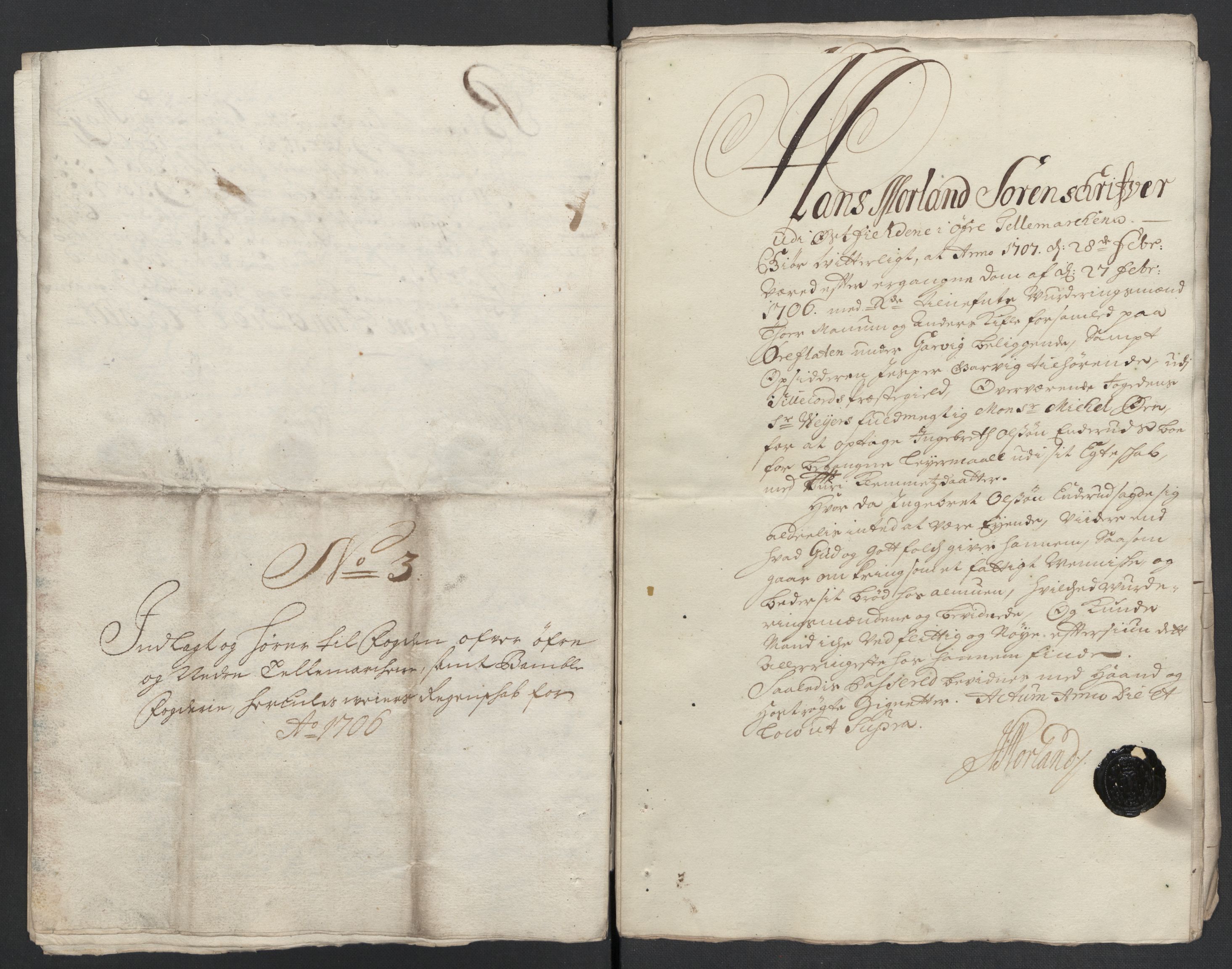 Rentekammeret inntil 1814, Reviderte regnskaper, Fogderegnskap, AV/RA-EA-4092/R36/L2116: Fogderegnskap Øvre og Nedre Telemark og Bamble, 1706-1707, p. 50