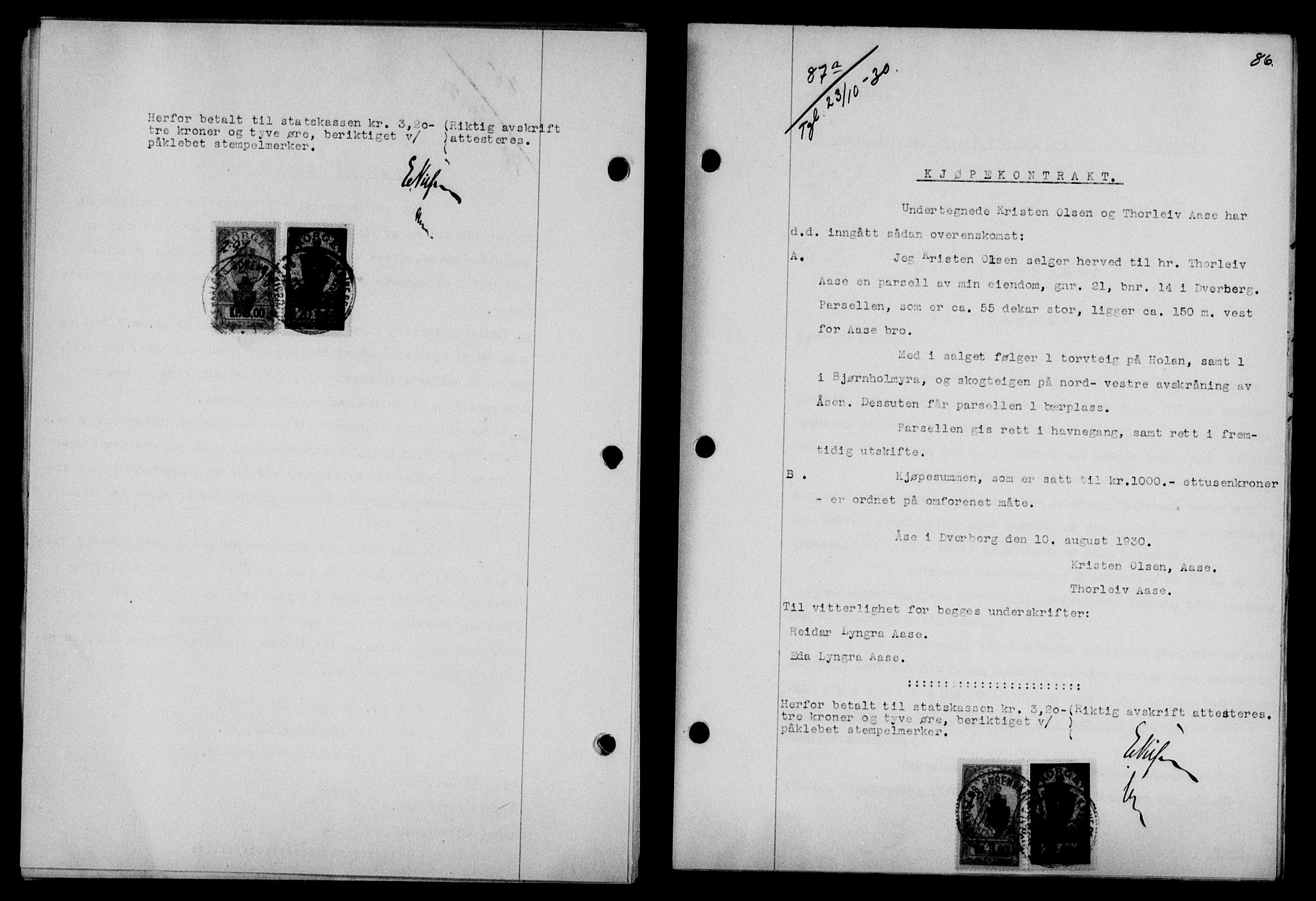 Vesterålen sorenskriveri, AV/SAT-A-4180/1/2/2Ca/L0052: Mortgage book no. 45, 1930-1931, Deed date: 23.10.1930