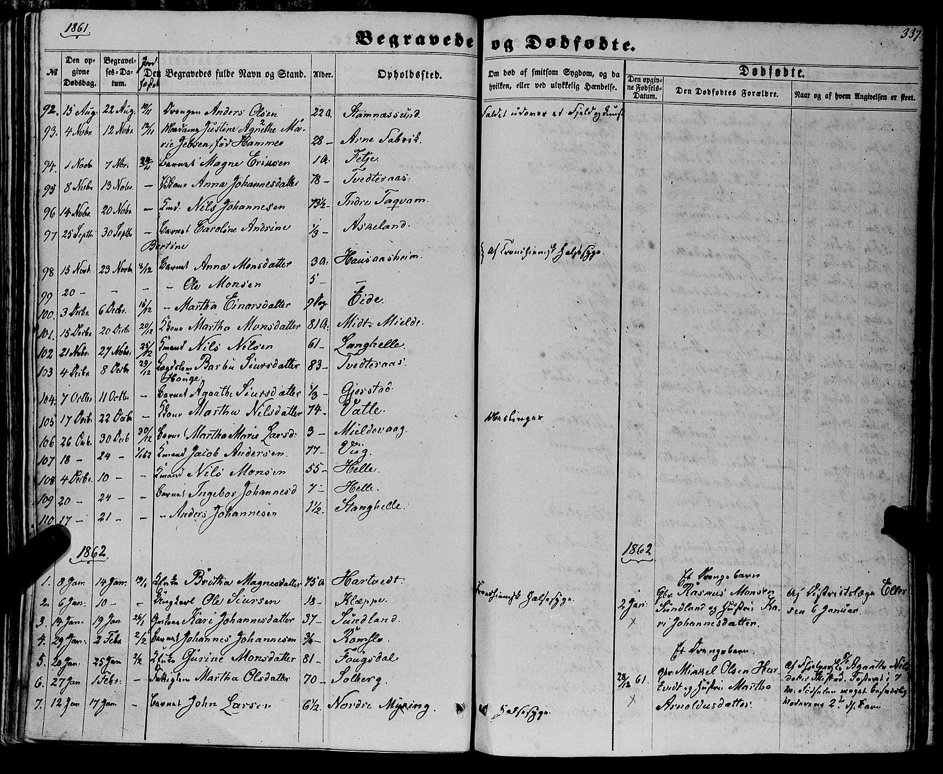 Haus sokneprestembete, SAB/A-75601/H/Haa: Parish register (official) no. A 17, 1858-1870, p. 337