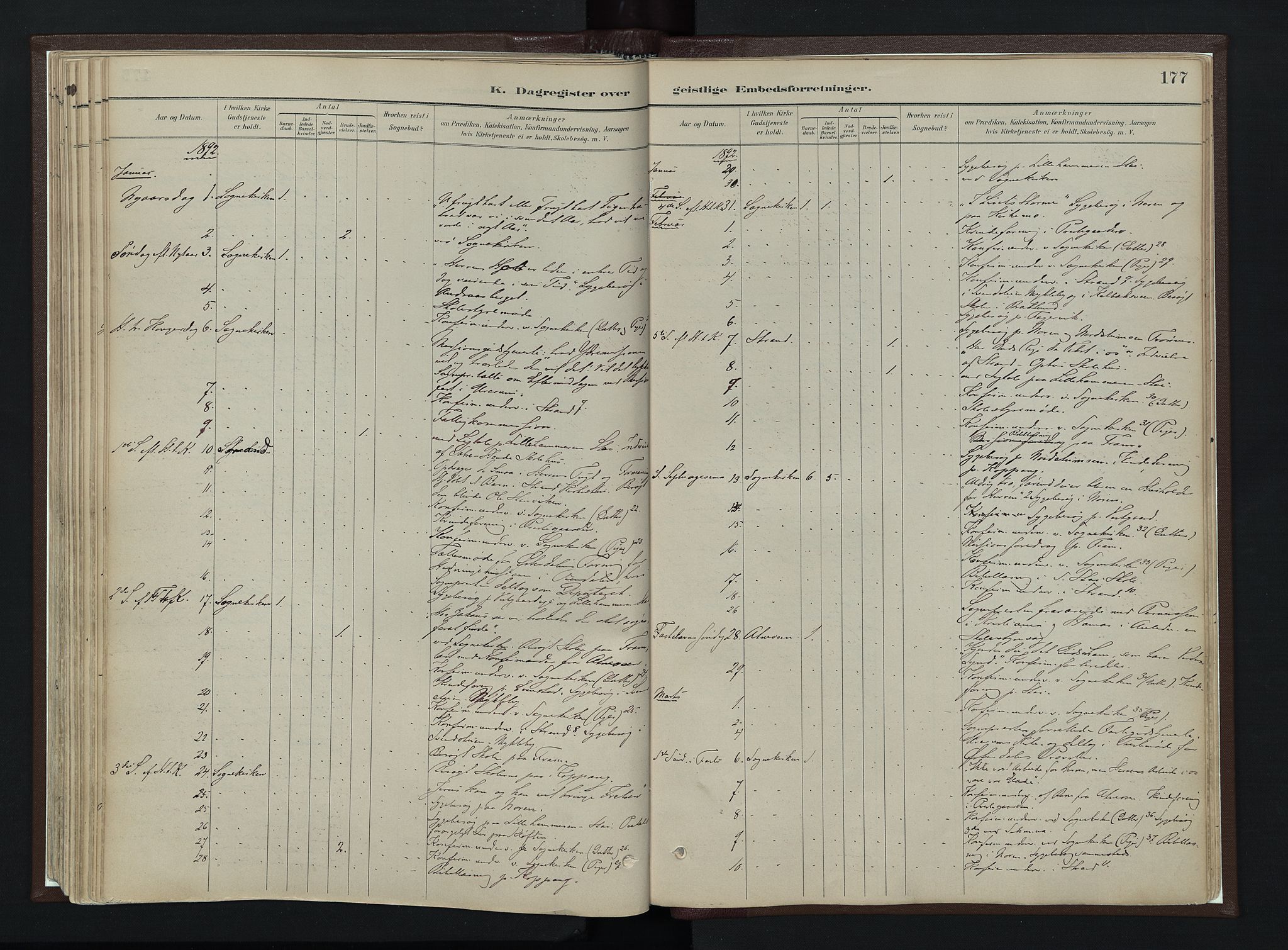 Stor-Elvdal prestekontor, AV/SAH-PREST-052/H/Ha/Haa/L0003: Parish register (official) no. 3, 1882-1901, p. 177