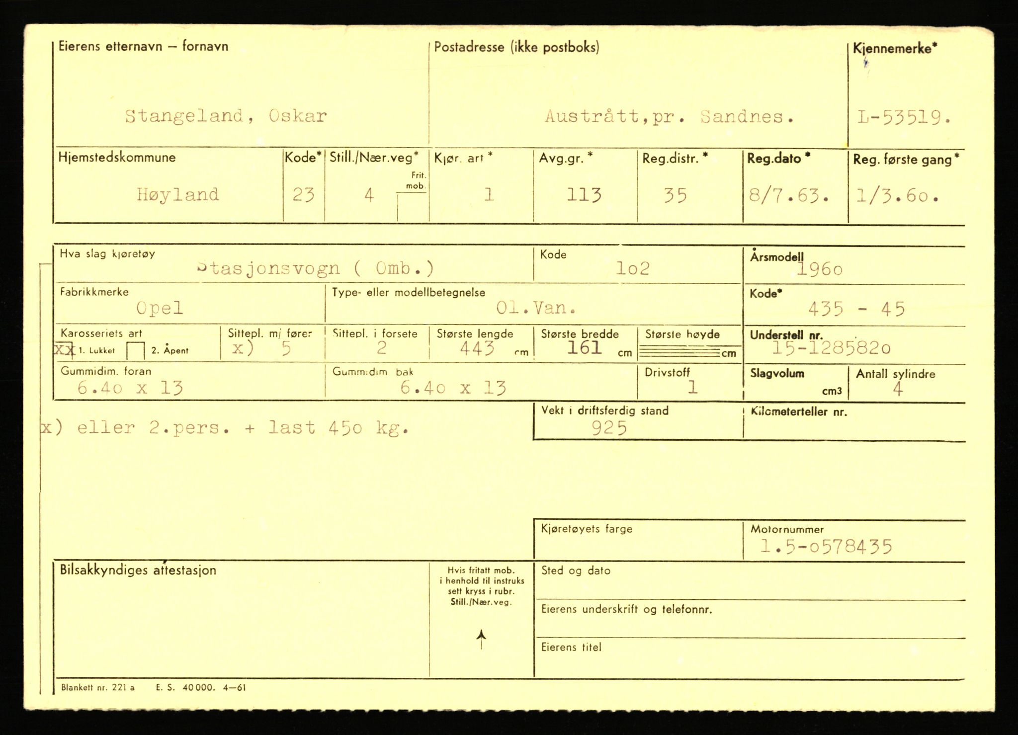 Stavanger trafikkstasjon, AV/SAST-A-101942/0/F/L0053: L-52900 - L-54199, 1930-1971, p. 1563