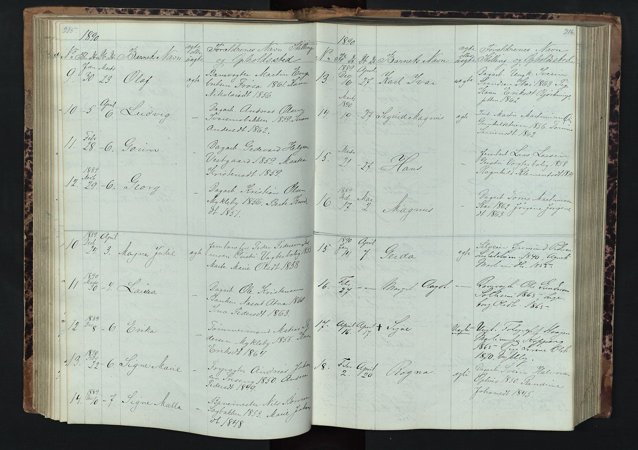 Stor-Elvdal prestekontor, SAH/PREST-052/H/Ha/Hab/L0001: Parish register (copy) no. 1 /1, 1860-1894, p. 215-216
