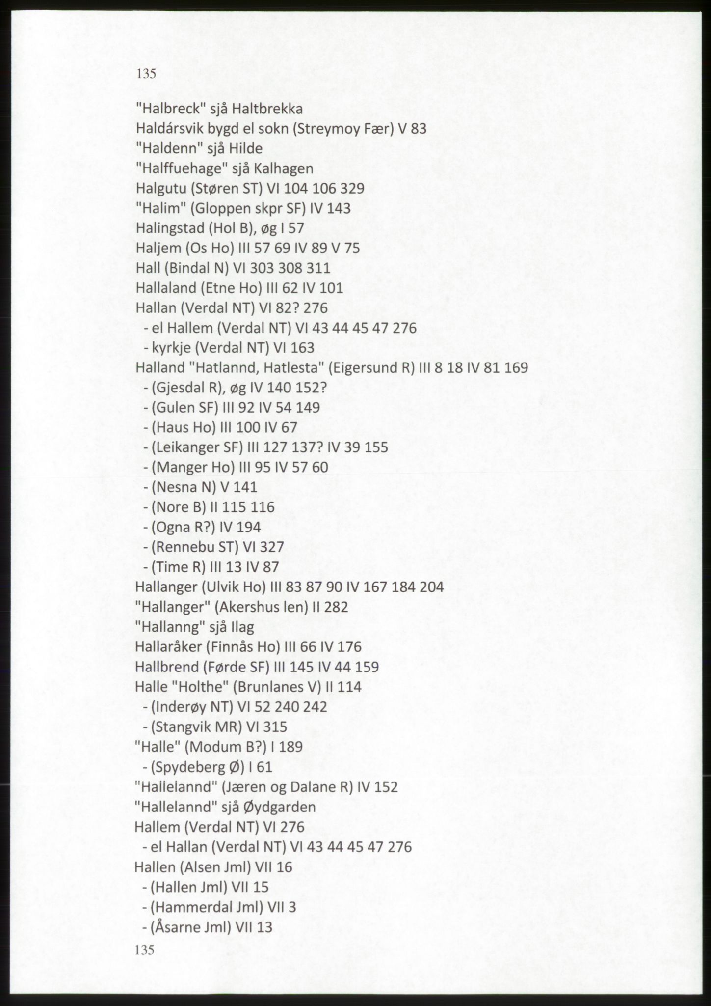 Publikasjoner utgitt av Arkivverket, PUBL/PUBL-001/C/0009: Stedsnavnregister, 1548-1567, p. 135