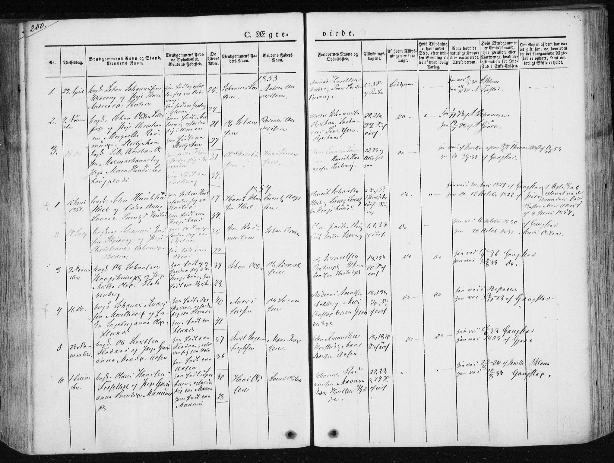 Ministerialprotokoller, klokkerbøker og fødselsregistre - Nord-Trøndelag, SAT/A-1458/730/L0280: Parish register (official) no. 730A07 /3, 1840-1854, p. 280