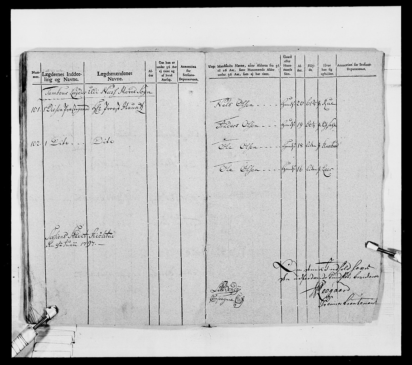 Generalitets- og kommissariatskollegiet, Det kongelige norske kommissariatskollegium, AV/RA-EA-5420/E/Eh/L0067: Opplandske nasjonale infanteriregiment, 1789-1797, p. 440