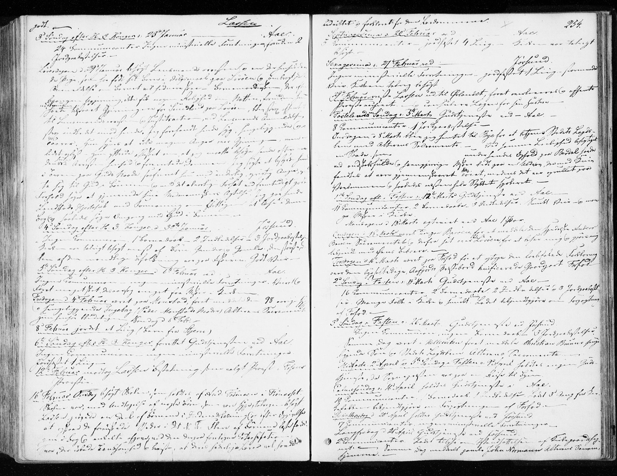 Ministerialprotokoller, klokkerbøker og fødselsregistre - Sør-Trøndelag, SAT/A-1456/655/L0677: Parish register (official) no. 655A06, 1847-1860, p. 254