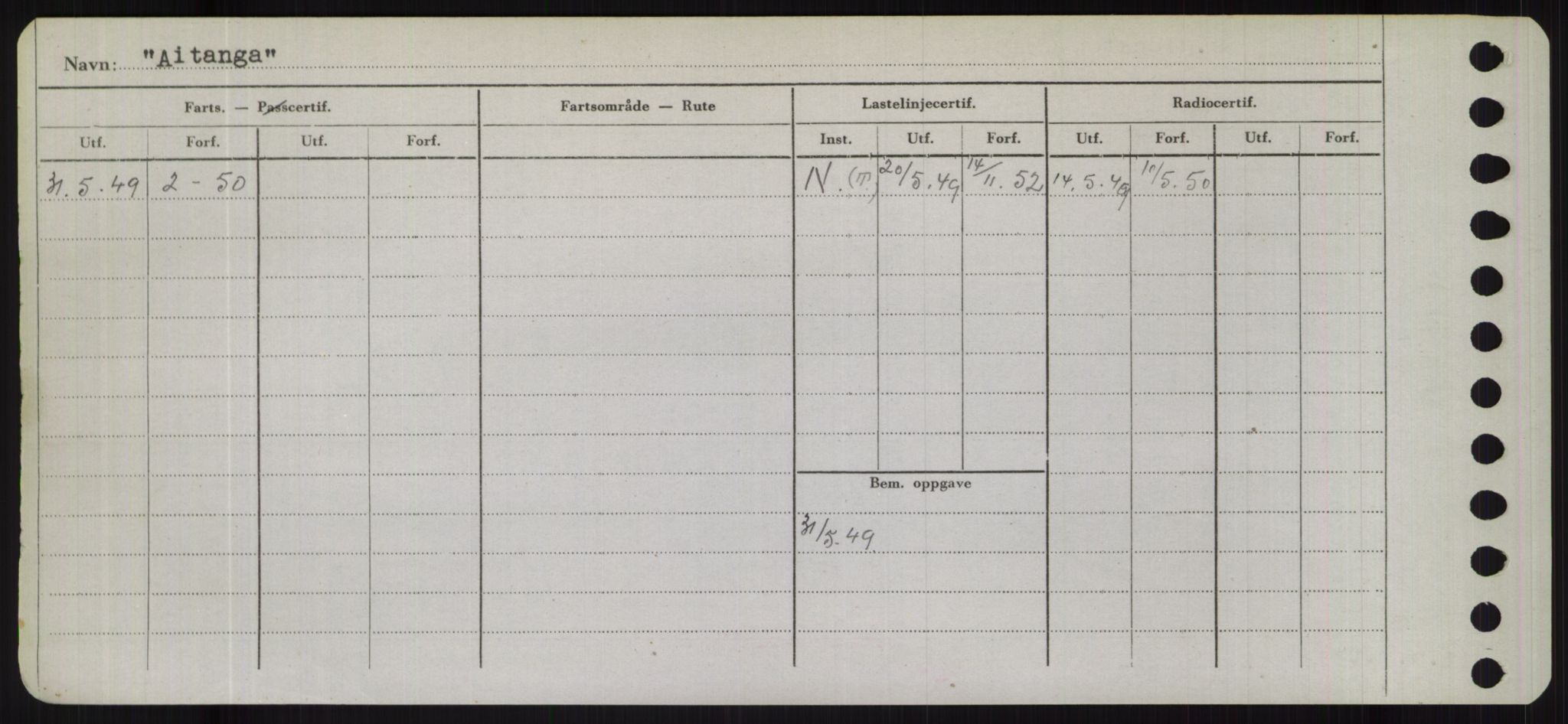 Sjøfartsdirektoratet med forløpere, Skipsmålingen, RA/S-1627/H/Hd/L0001: Fartøy, A-Anv, p. 170