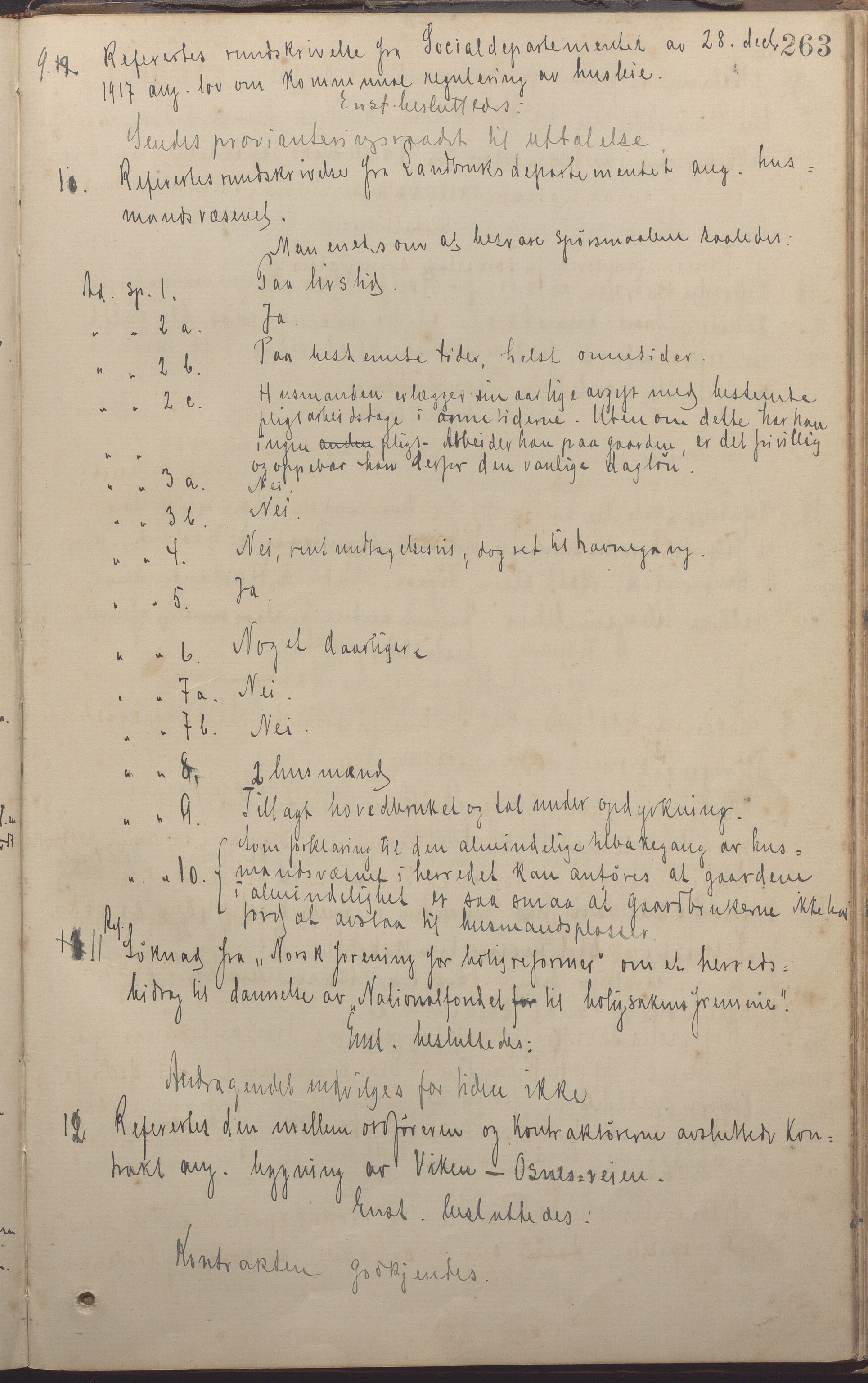 Torvastad kommune - Formannskapet, IKAR/K-101331/A/L0004: Forhandlingsprotokoll, 1891-1918, p. 263a