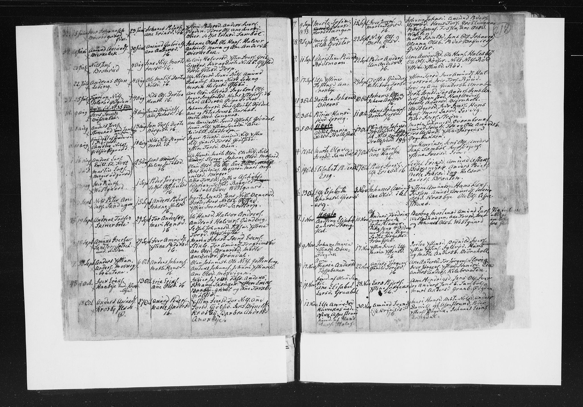 Aremark prestekontor Kirkebøker, AV/SAO-A-10899/F/Fc/L0001: Parish register (official) no. III 1, 1814-1834, p. 217-218