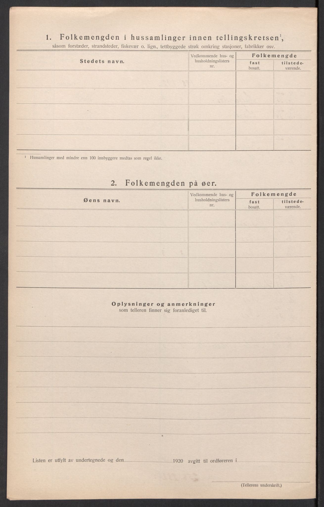 SAK, 1920 census for Nes (V-A), 1920, p. 16