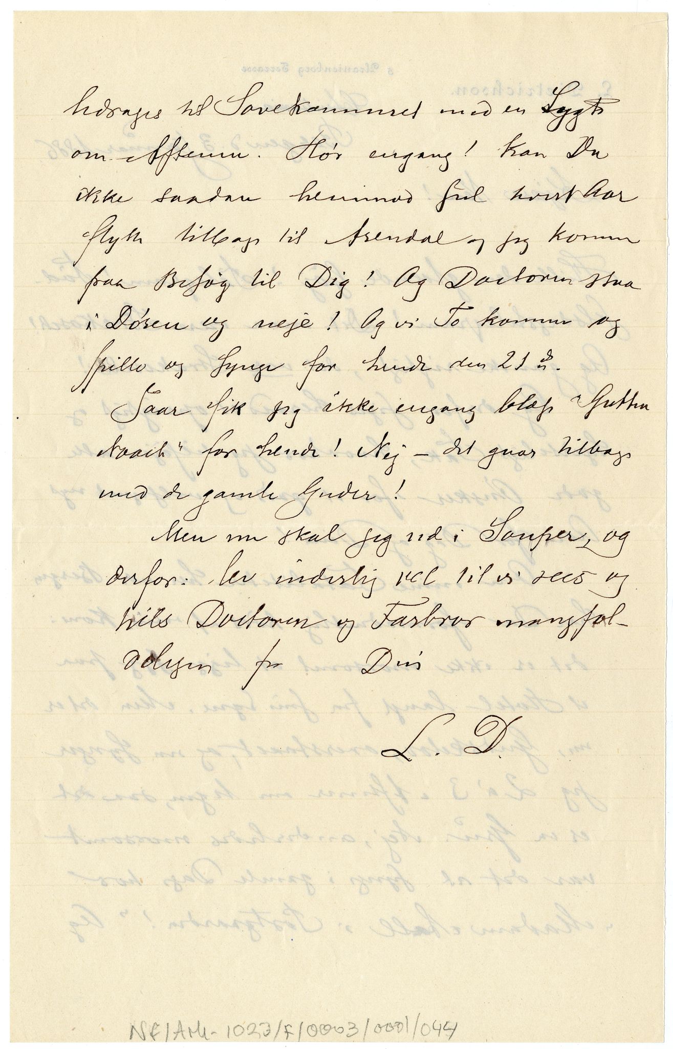 Diderik Maria Aalls brevsamling, NF/Ark-1023/F/L0003: D.M. Aalls brevsamling. D - G, 1797-1889, p. 82