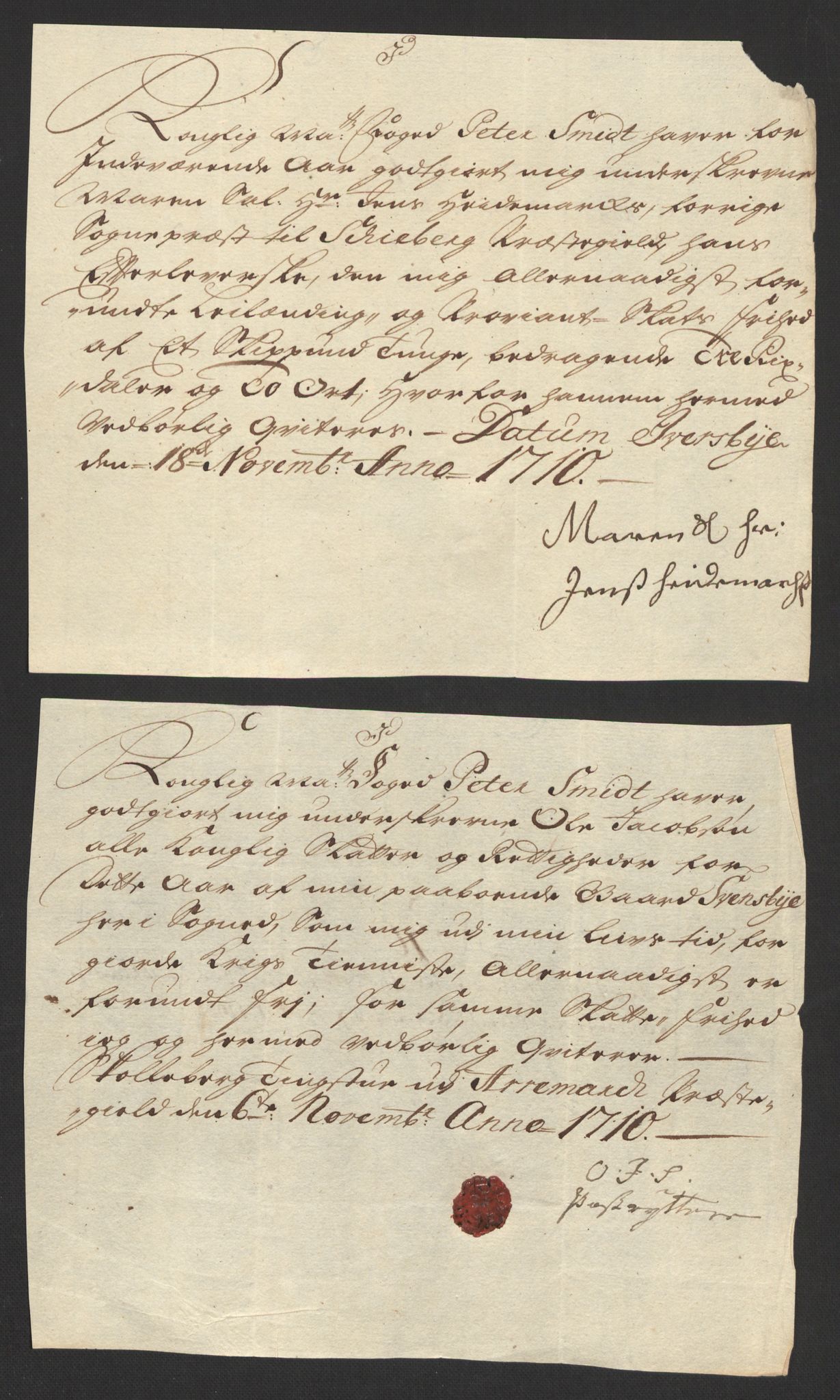 Rentekammeret inntil 1814, Reviderte regnskaper, Fogderegnskap, AV/RA-EA-4092/R01/L0019: Fogderegnskap Idd og Marker, 1710, p. 128