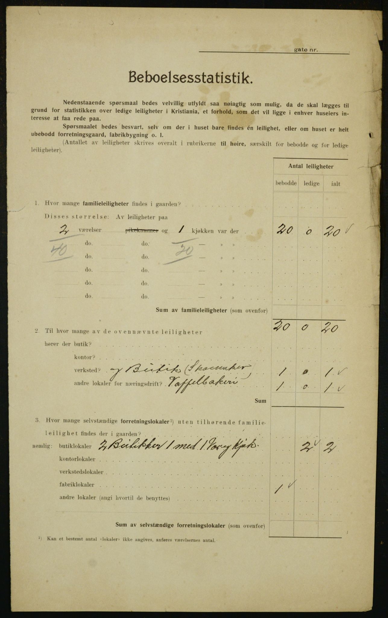 OBA, Municipal Census 1910 for Kristiania, 1910, p. 19861
