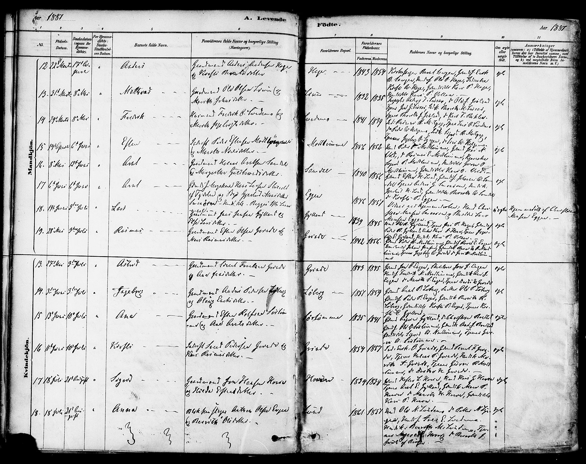 Ministerialprotokoller, klokkerbøker og fødselsregistre - Sør-Trøndelag, AV/SAT-A-1456/692/L1105: Parish register (official) no. 692A05, 1878-1890, p. 16