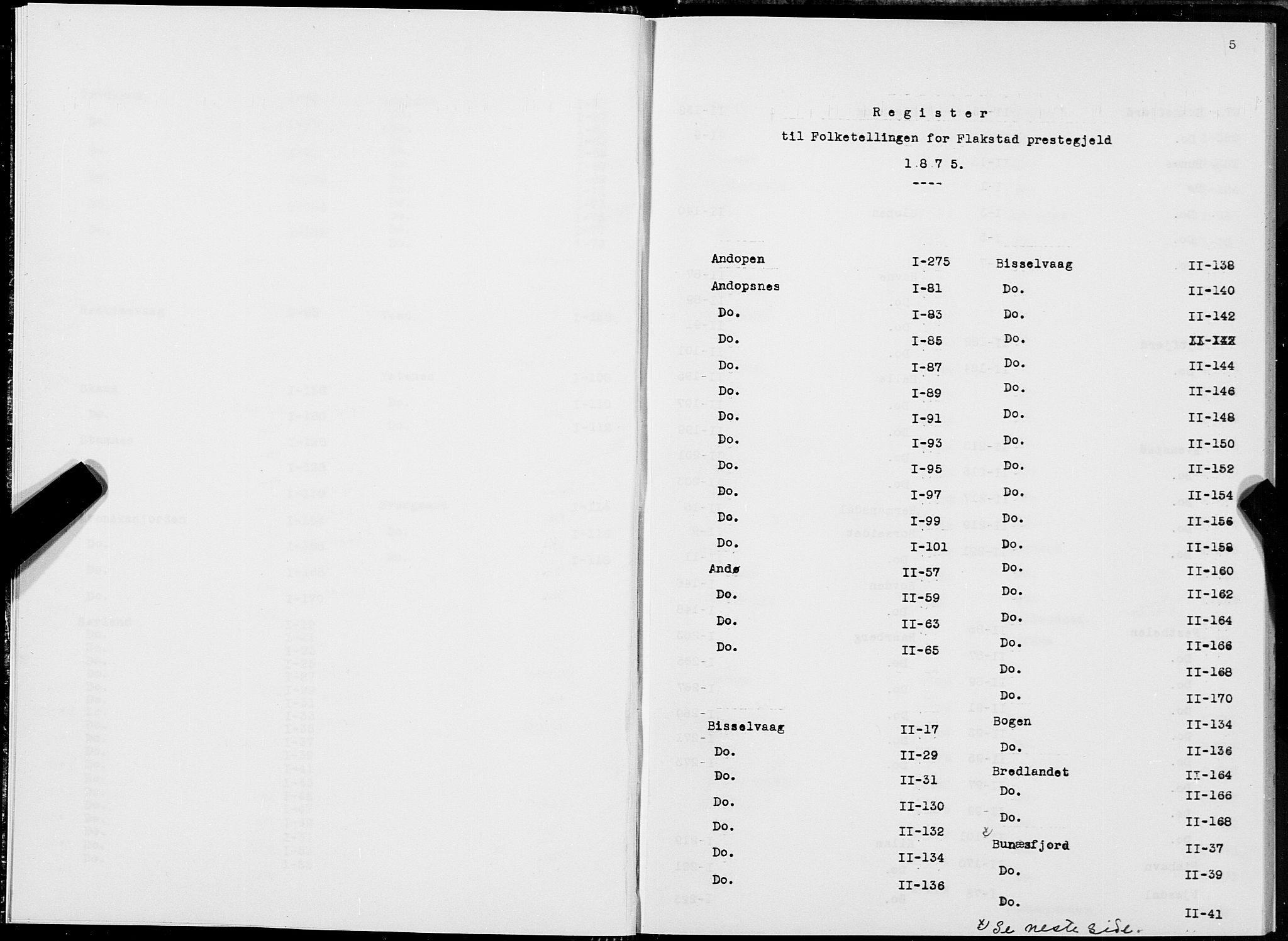 SAT, 1875 census for 1859P Flakstad, 1875, p. 5