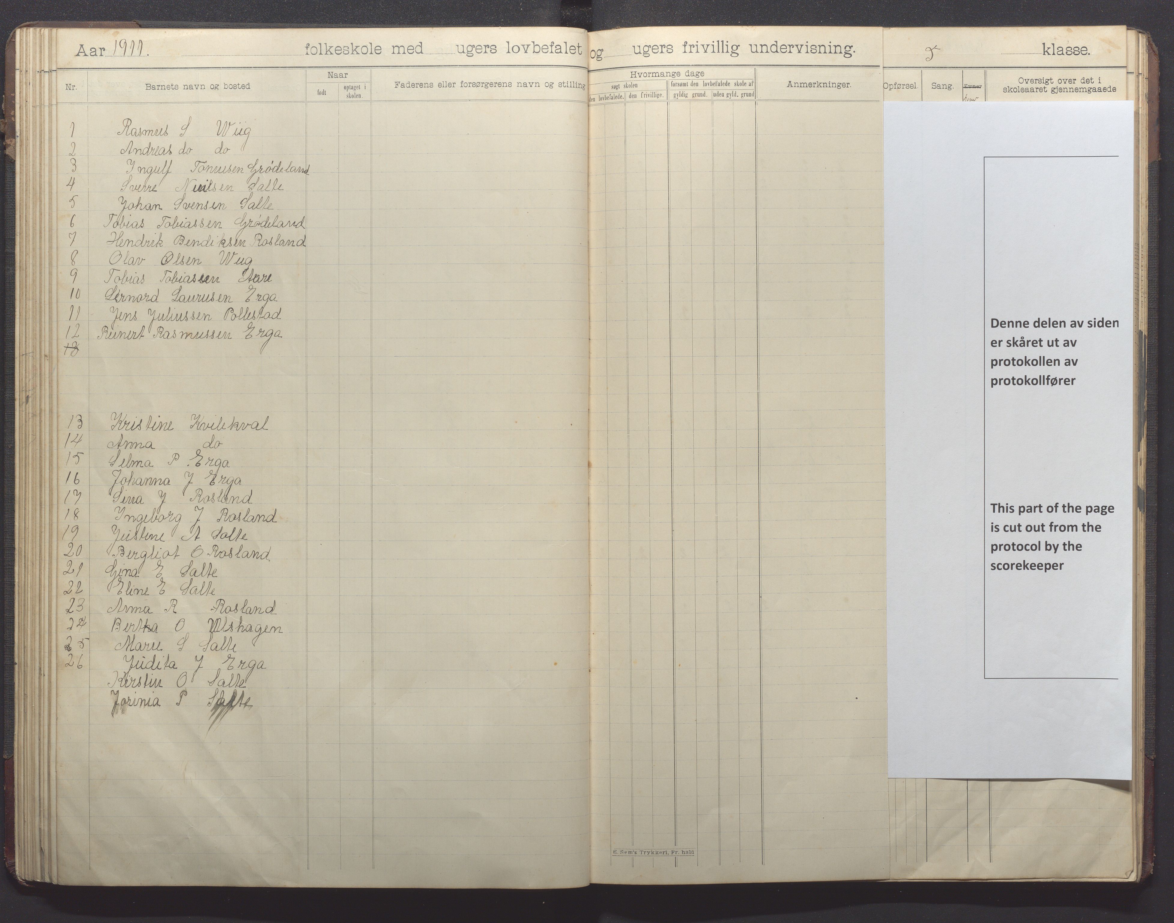 Klepp kommune - Pollestad skule, IKAR/K-100295/H/L0002: Skoleprotokoll, 1901-1916, p. 57