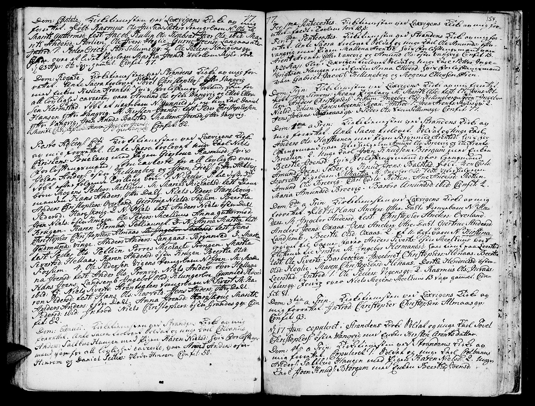 Ministerialprotokoller, klokkerbøker og fødselsregistre - Nord-Trøndelag, SAT/A-1458/701/L0003: Parish register (official) no. 701A03, 1751-1783, p. 154