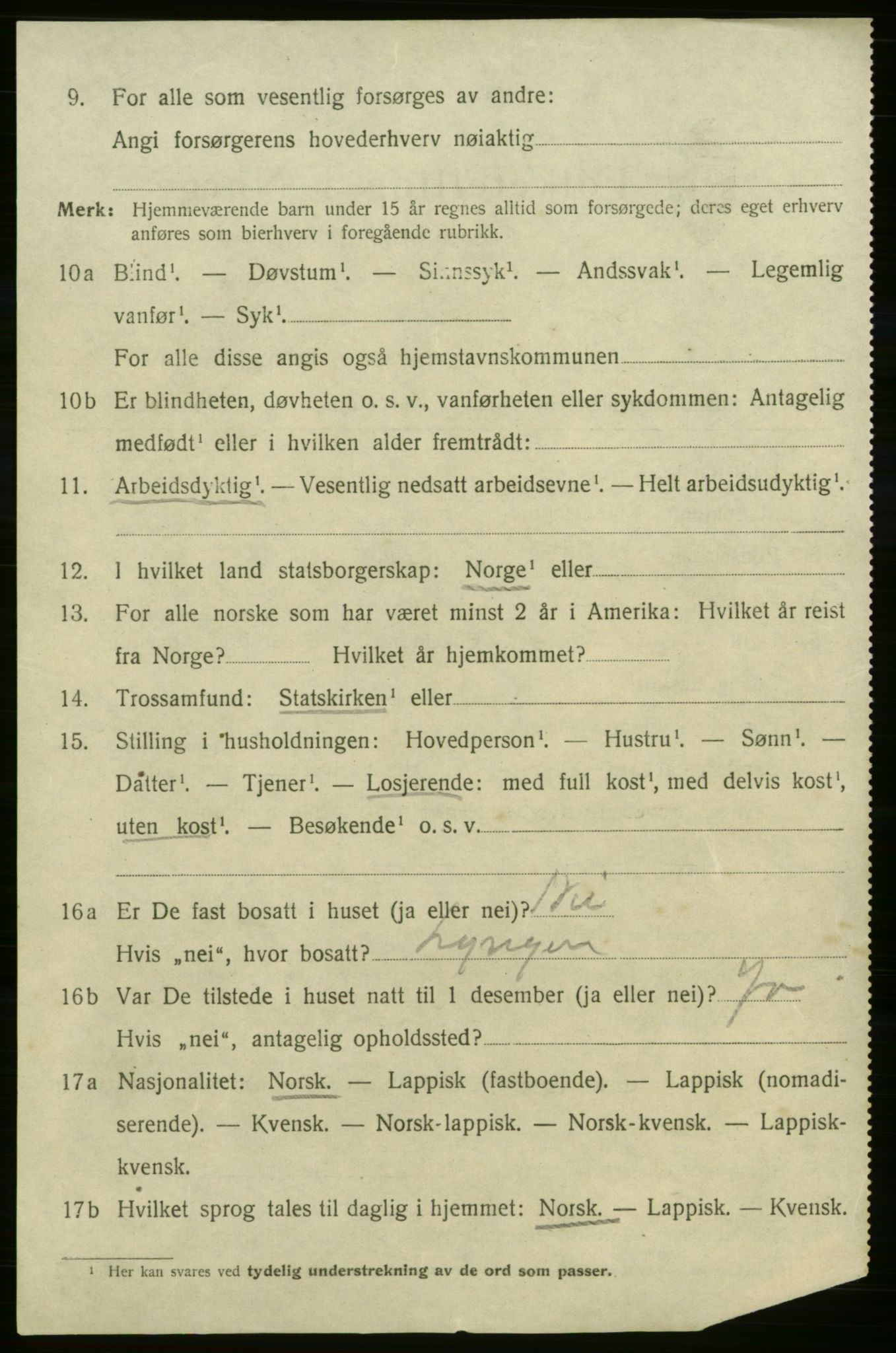 SATØ, 1920 census for Kjelvik, 1920, p. 1382