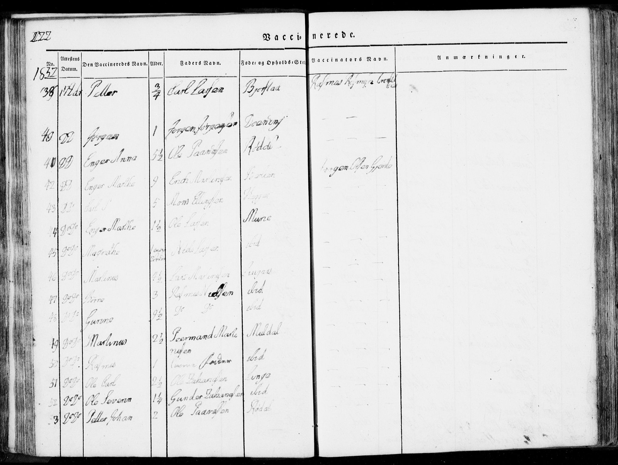 Ministerialprotokoller, klokkerbøker og fødselsregistre - Møre og Romsdal, AV/SAT-A-1454/519/L0248: Parish register (official) no. 519A07, 1829-1860, p. 222