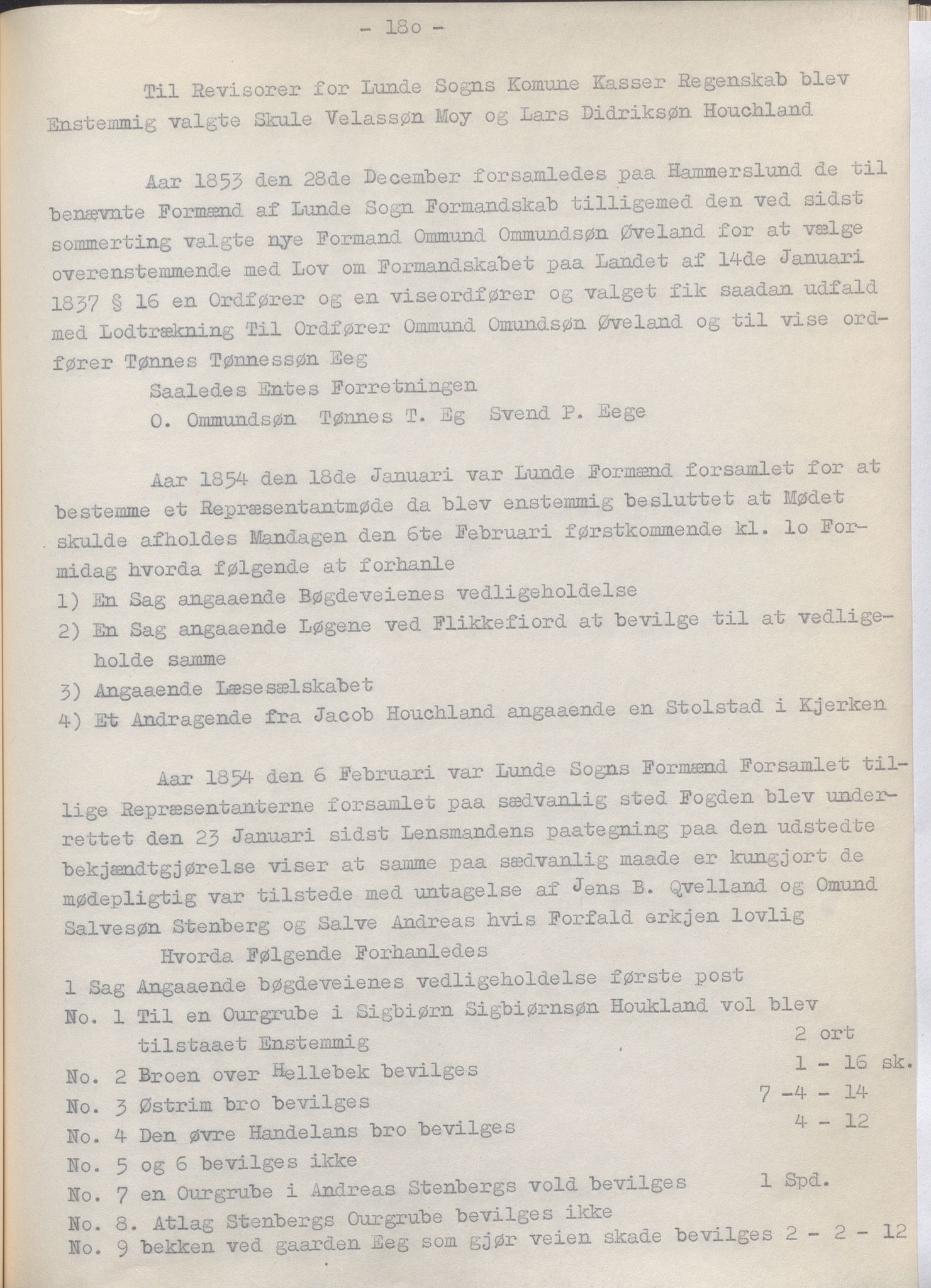 Lund kommune - Formannskapet/Formannskapskontoret, IKAR/K-101761/A/Aa/Aaa/L0002: Forhandlingsprotokoll, 1837-1865, p. 180