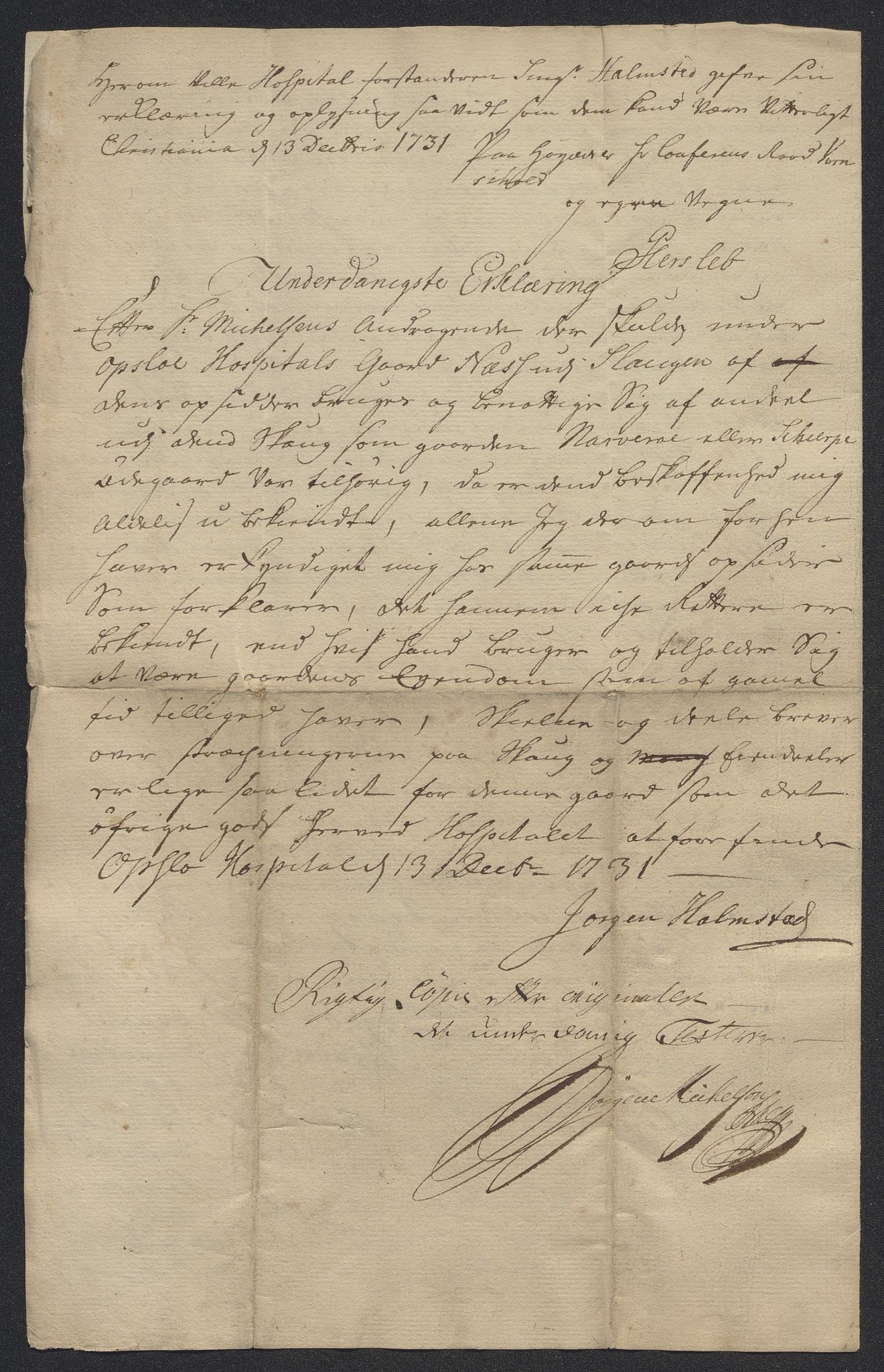 Oslo stiftsdireksjon, AV/SAO-A-11085/K/Kb/L0002/0013: Oslo Hospital / Hospitalsgods, 1690-1735, p. 18