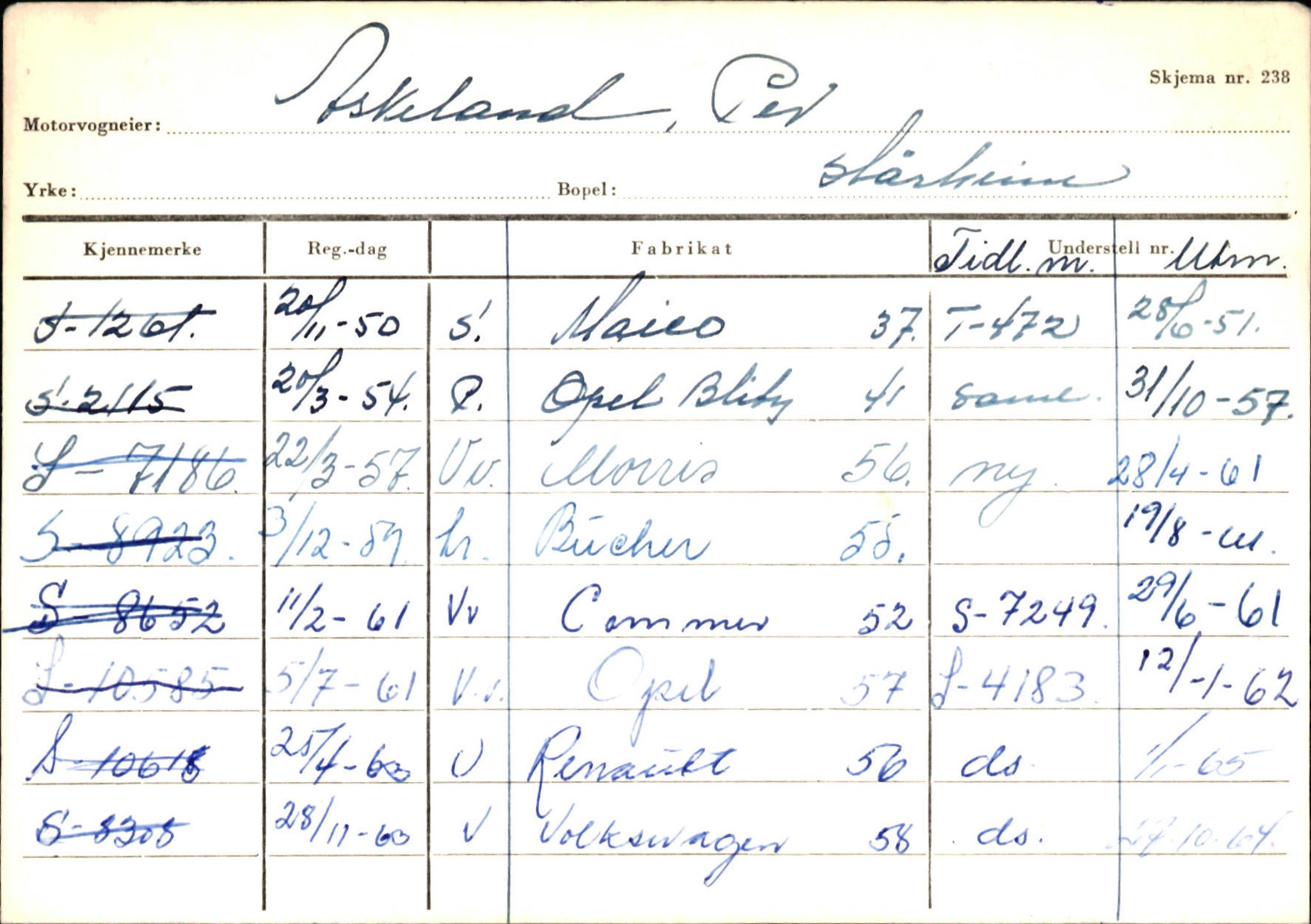 Statens vegvesen, Sogn og Fjordane vegkontor, SAB/A-5301/4/F/L0129: Eigarregistrer Eid A-S, 1945-1975, p. 51