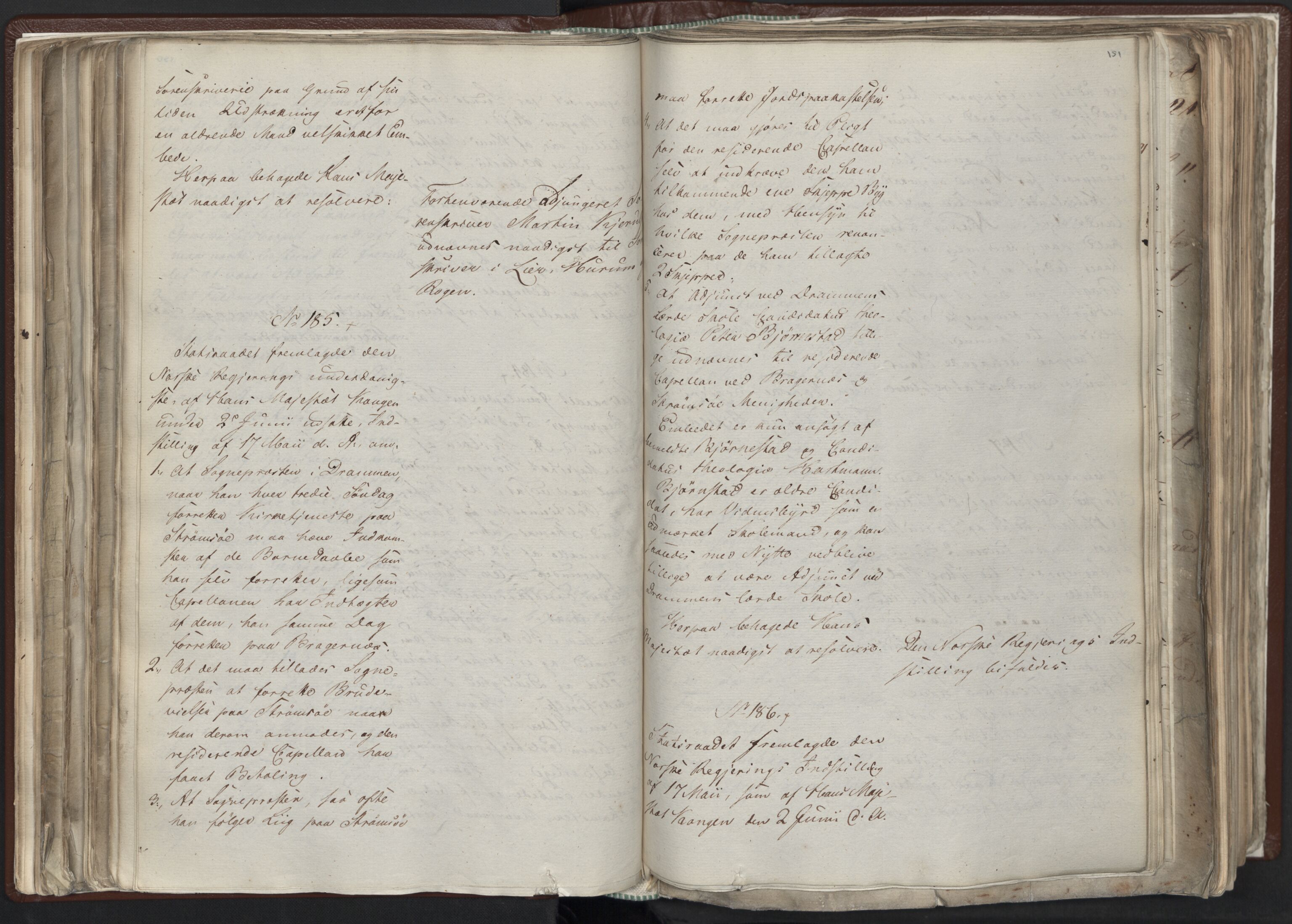 Statsrådssekretariatet, AV/RA-S-1001/A/Ab/L0012: Kgl. res. nr. 5679-6008 II, 1821, p. 150b-151a