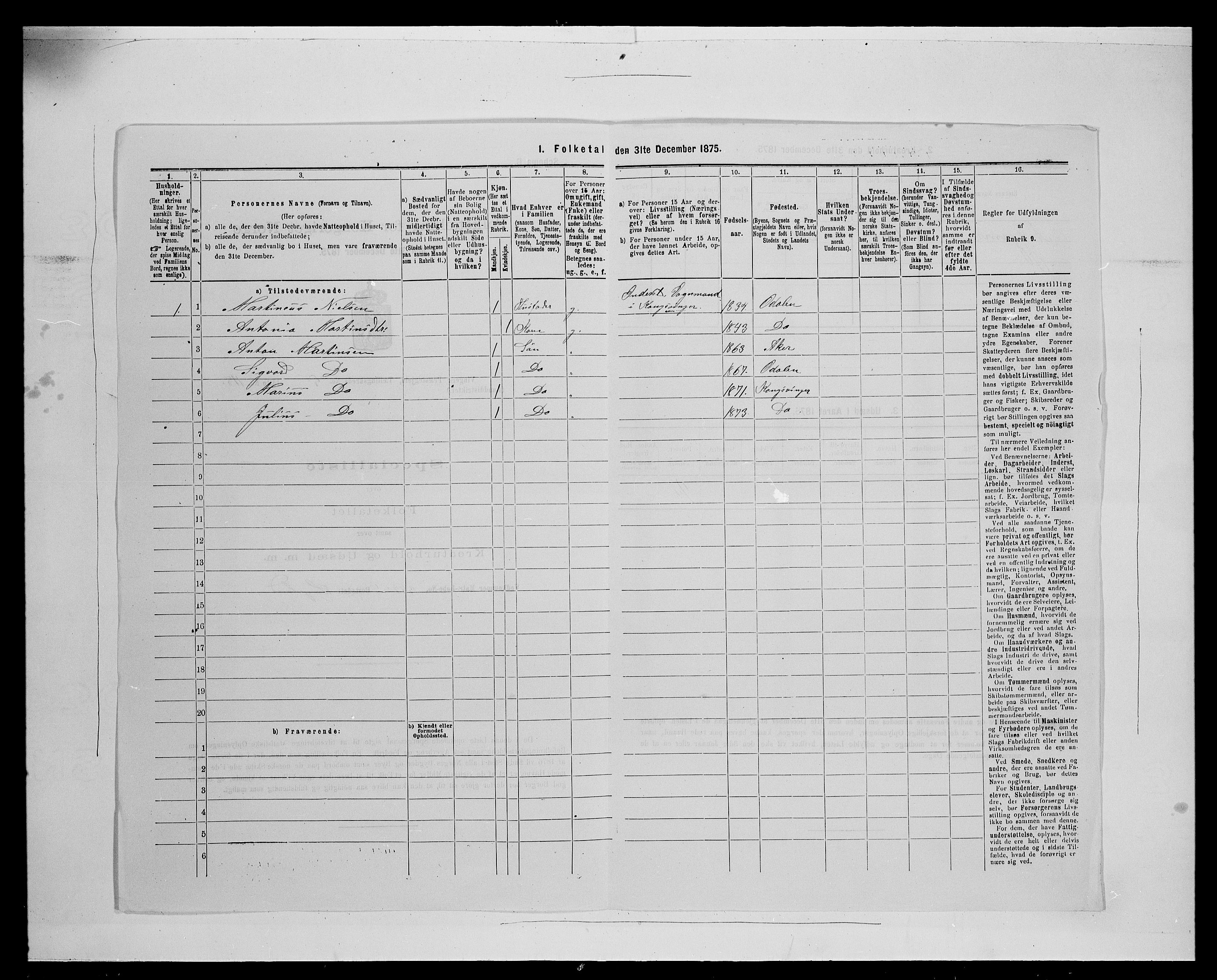 SAH, 1875 census for 0421L Vinger/Vinger og Austmarka, 1875, p. 935