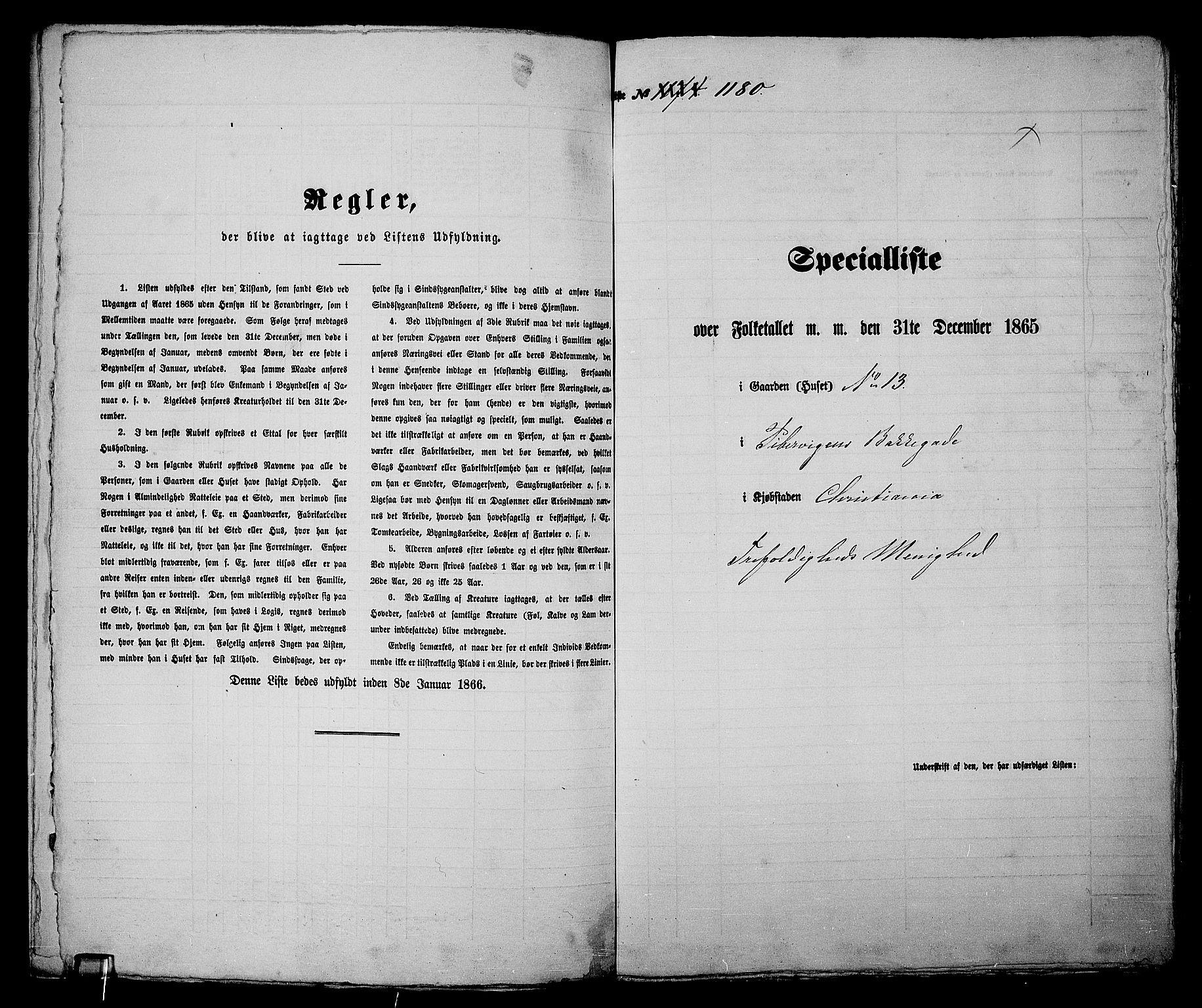 RA, 1865 census for Kristiania, 1865, p. 2654