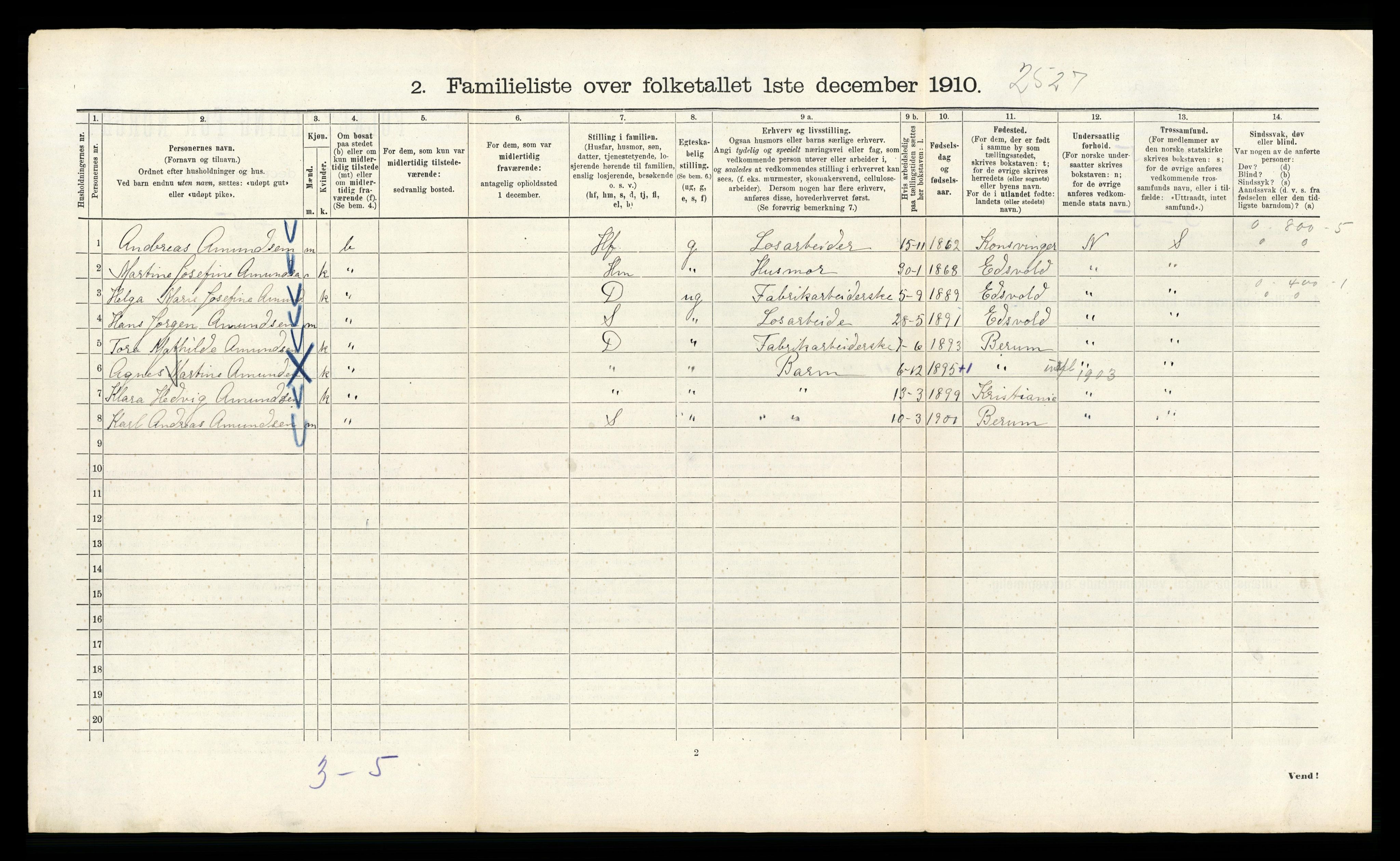 RA, 1910 census for Kristiania, 1910, p. 40516