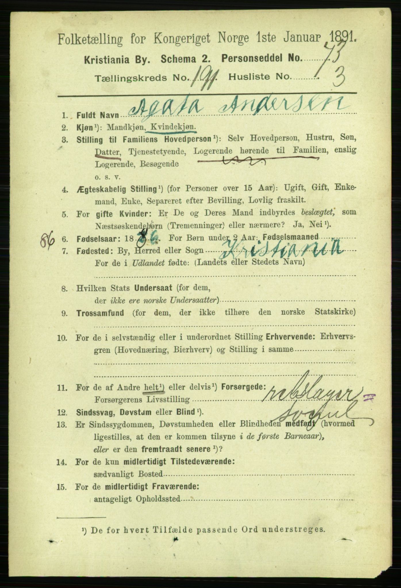 RA, 1891 census for 0301 Kristiania, 1891, p. 114787