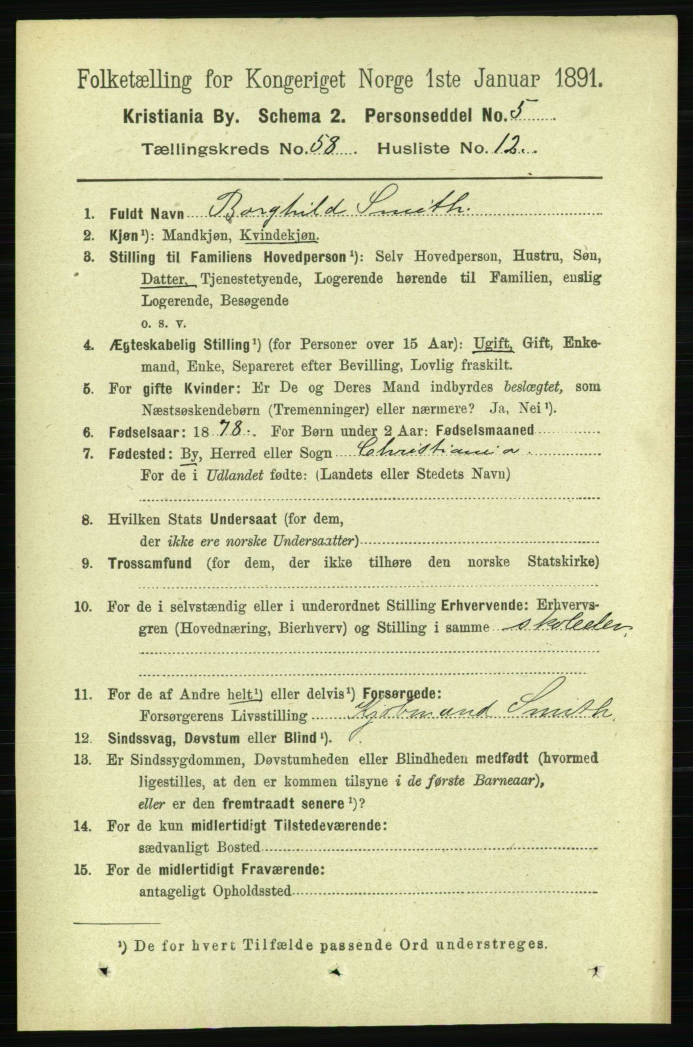 RA, 1891 census for 0301 Kristiania, 1891, p. 30823