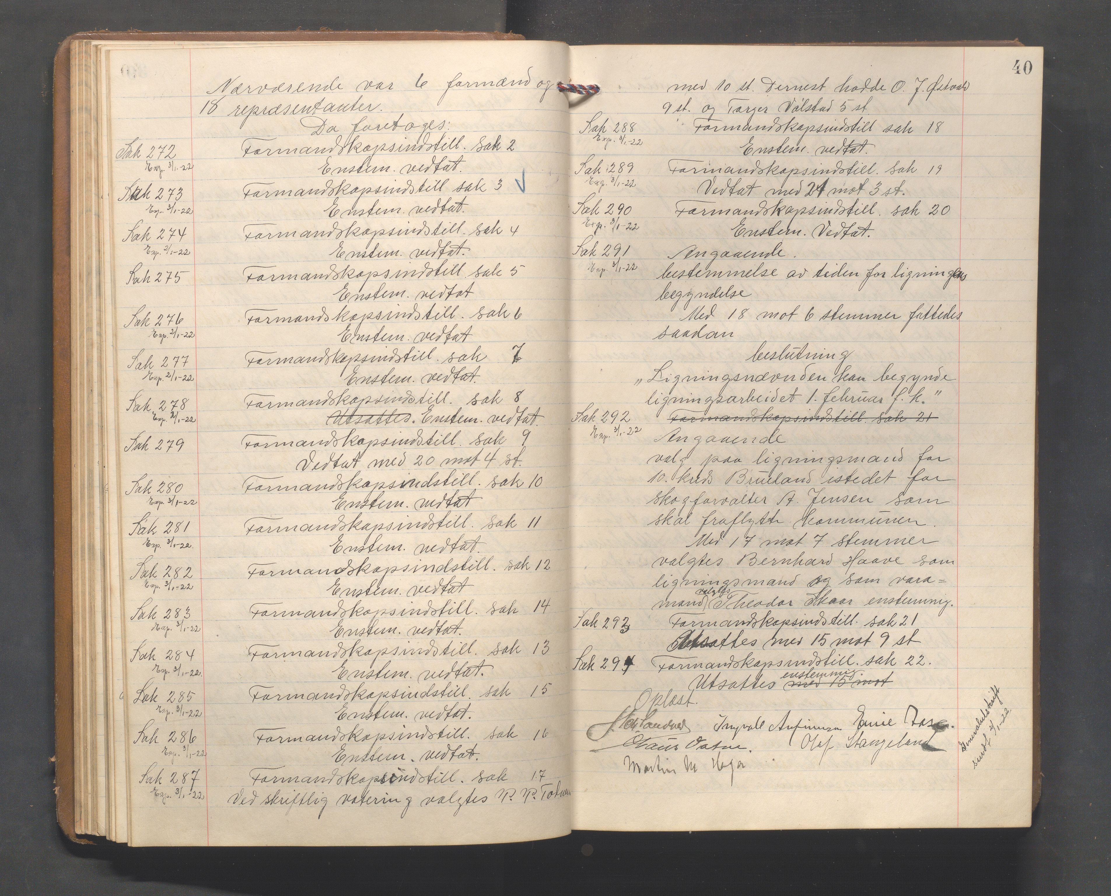 Høyland kommune - Formannskapet, IKAR/K-100046/A/Aa/L0008: Møtebok, 1921-1924, p. 40