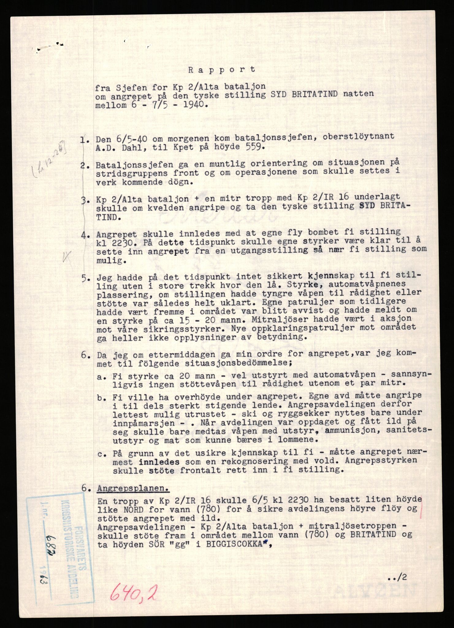 Forsvaret, Forsvarets krigshistoriske avdeling, AV/RA-RAFA-2017/Y/Yb/L0150: II-C-11-640  -  6. Divisjon: Alta bataljon, 1940-1964, p. 866