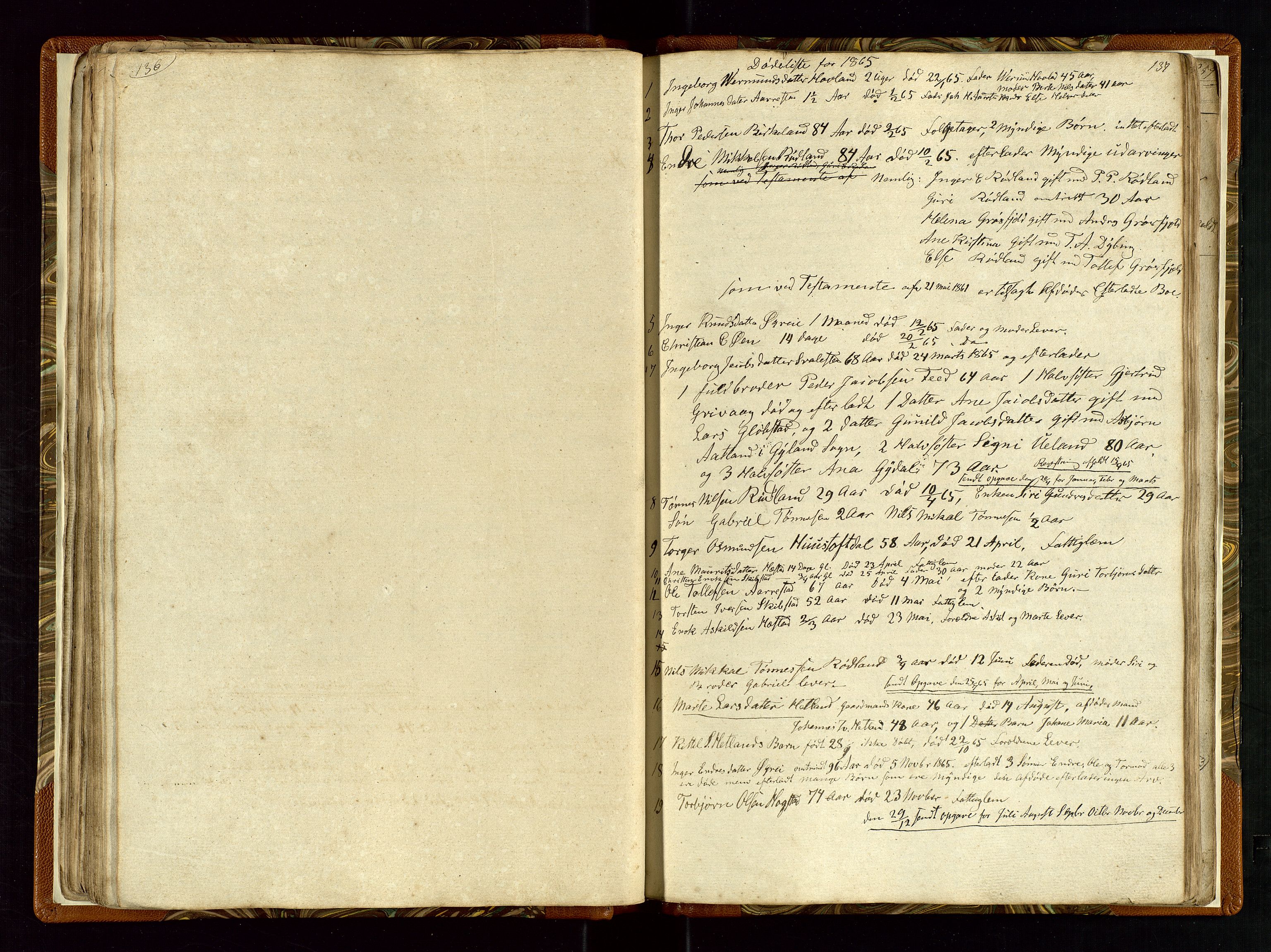 Helleland lensmannskontor, AV/SAST-A-100209/Ya/L0003: Diverseprotokoll, 1842-1960, p. 136-137