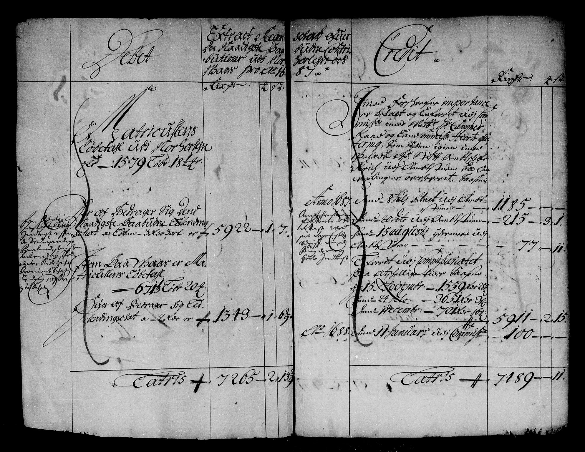 Rentekammeret inntil 1814, Reviderte regnskaper, Stiftamtstueregnskaper, Bergen stiftamt, AV/RA-EA-6043/R/Rc/L0083: Bergen stiftamt, 1685-1687