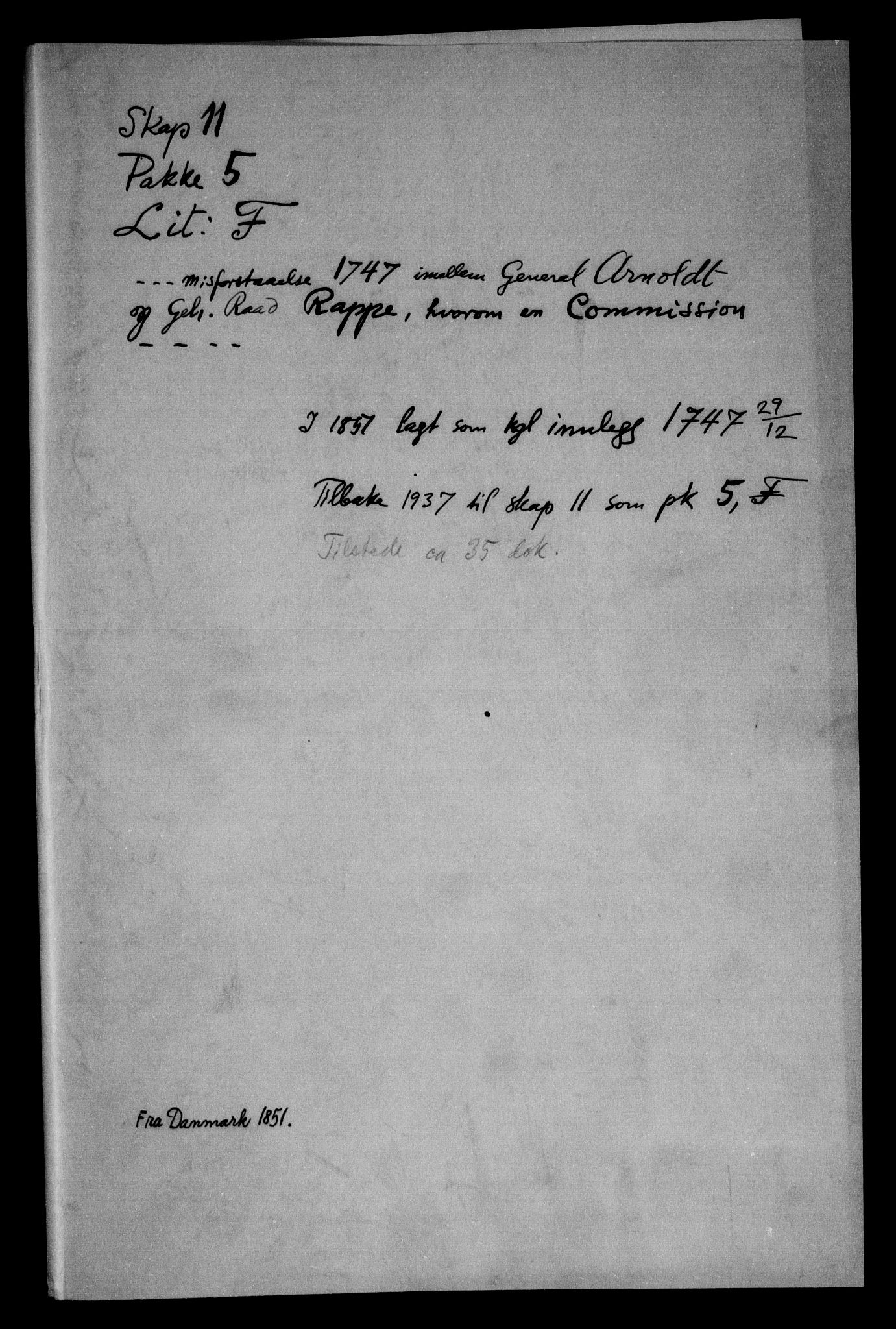 Danske Kanselli, Skapsaker, AV/RA-EA-4061/F/L0043: Skap 11, pakke 5-40, 1632-1758, p. 9
