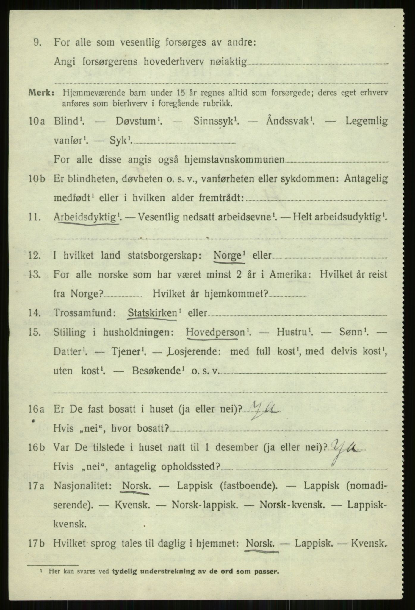 SATØ, 1920 census for Skjervøy, 1920, p. 4292