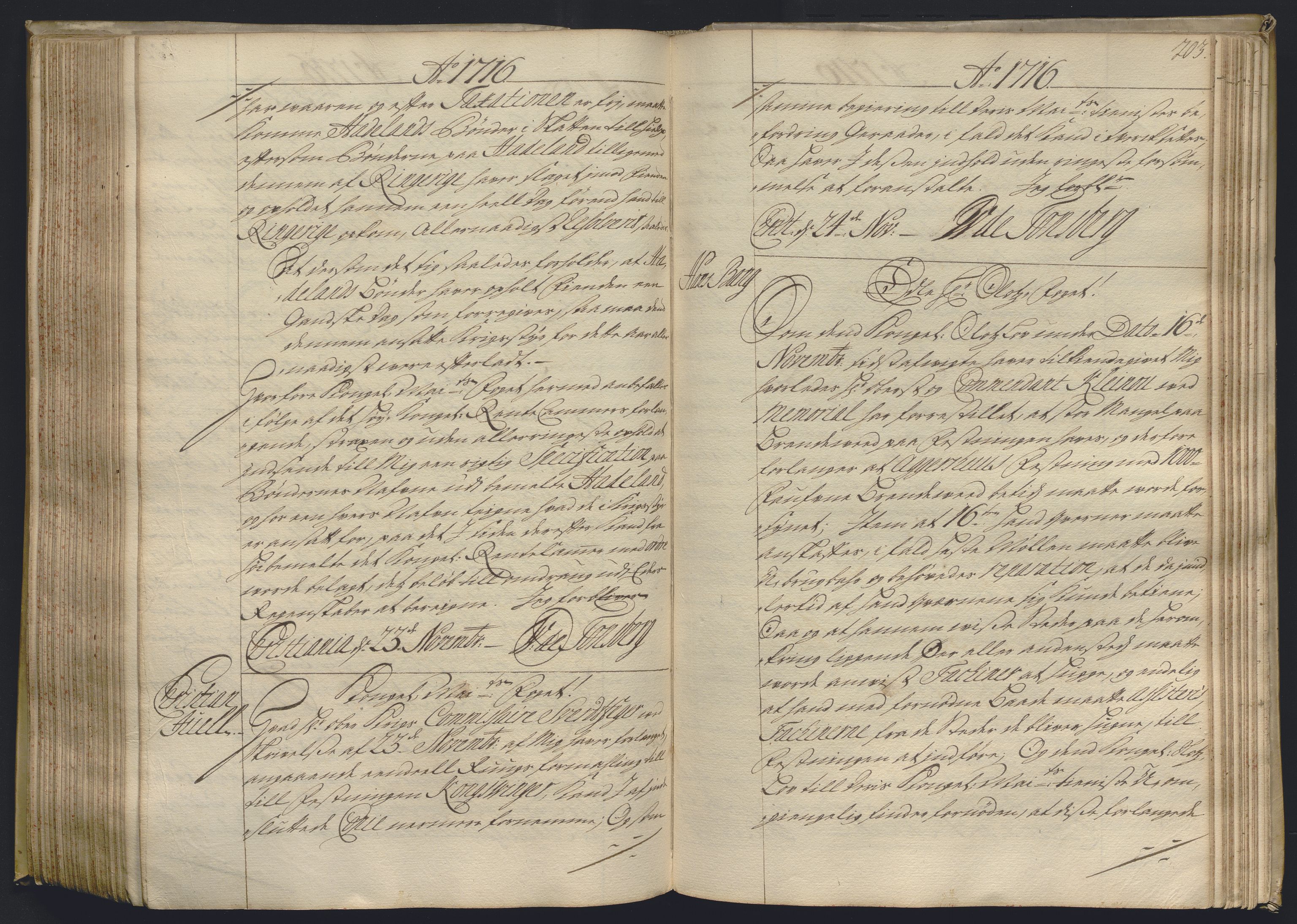 Kristiania stiftamt, AV/SAO-A-10386/B/Ba/L0004: Kopibok, 1715-1717, p. 202b-203a