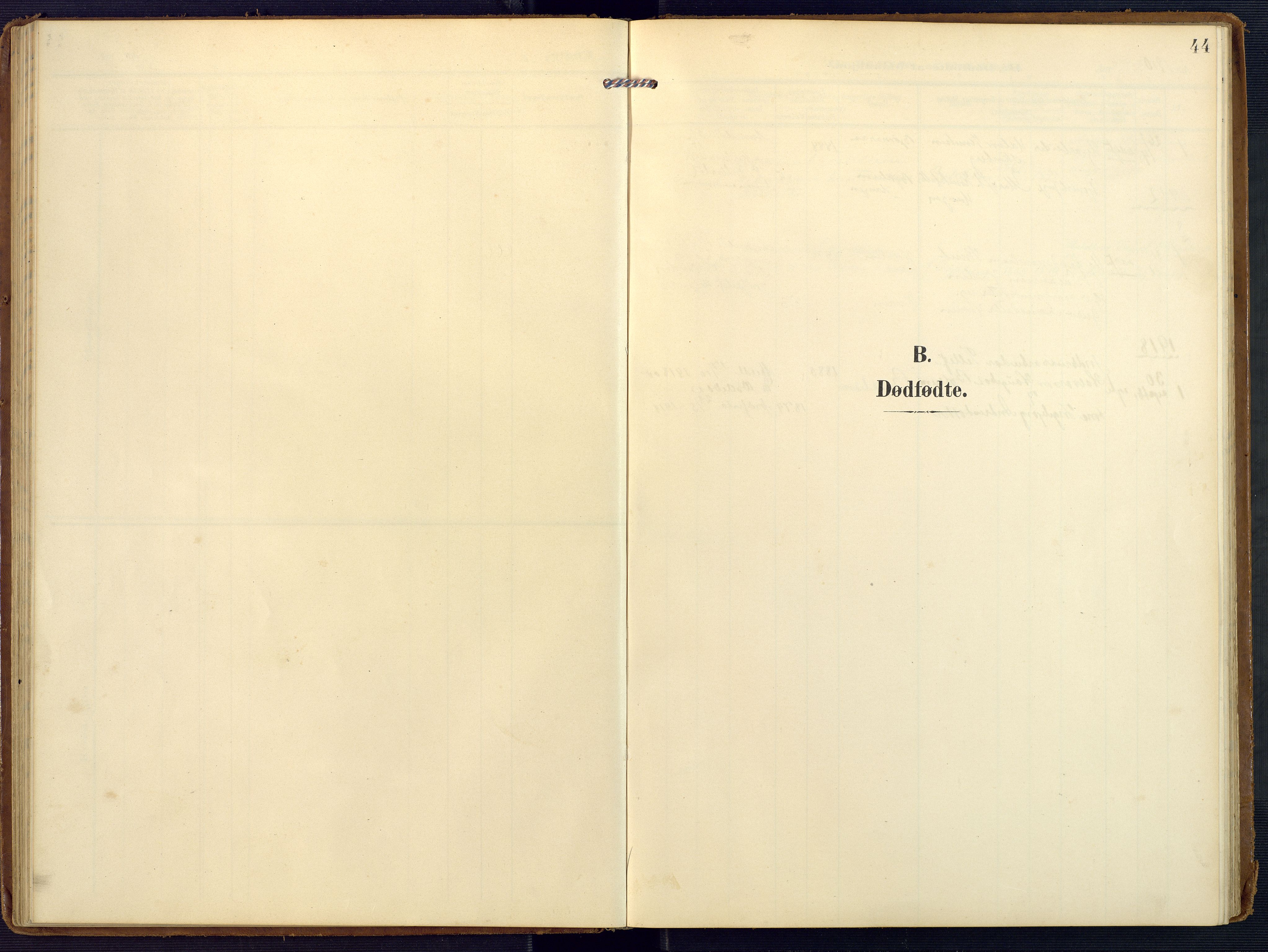 Valle sokneprestkontor, AV/SAK-1111-0044/F/Fa/Faa/L0002: Parish register (official) no. A 2, 1907-1919, p. 44