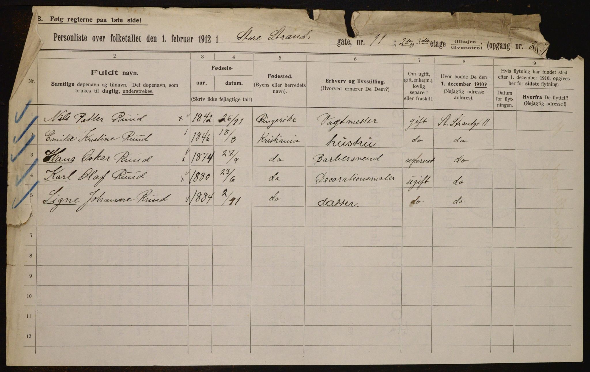 OBA, Municipal Census 1912 for Kristiania, 1912, p. 102946