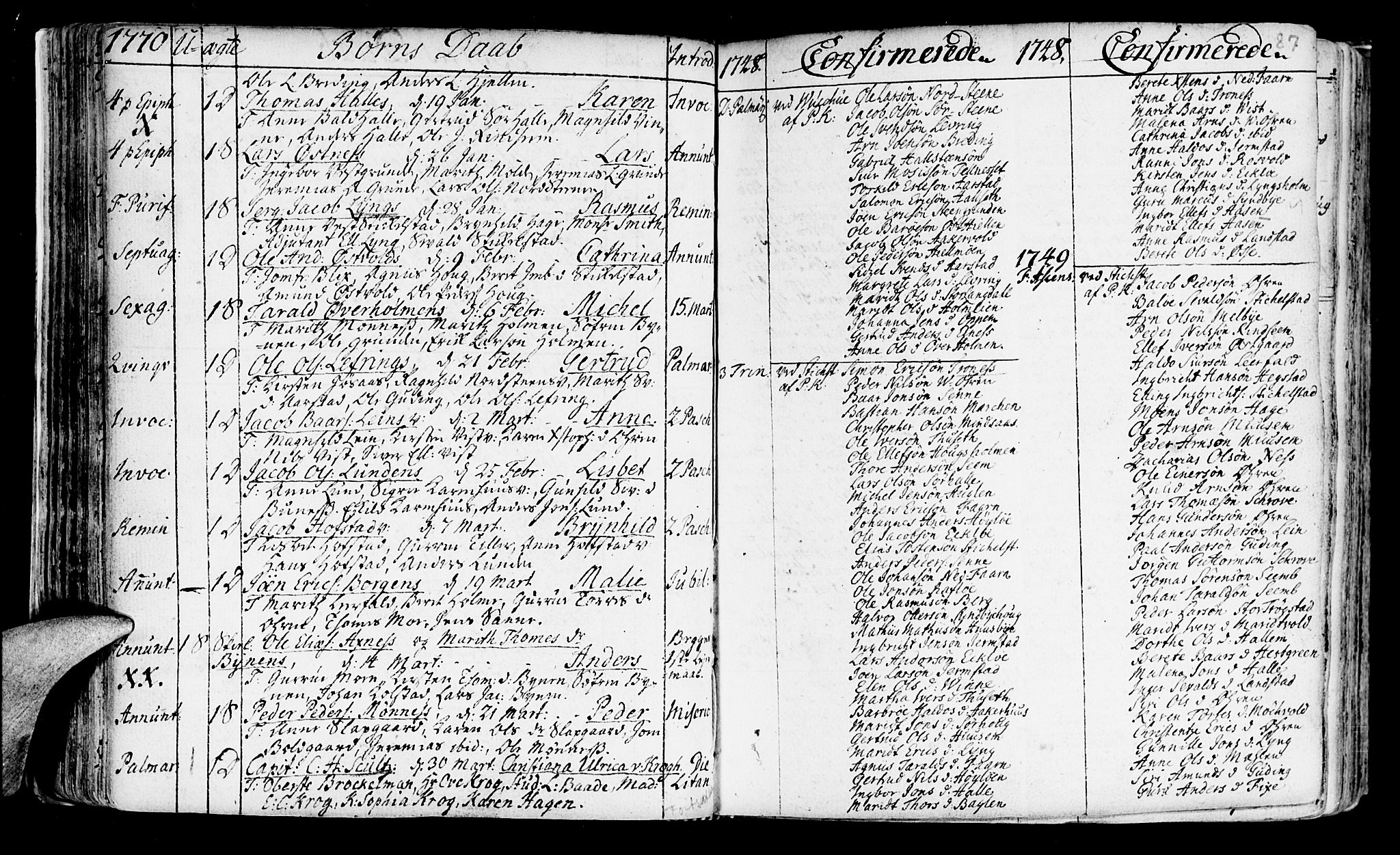 Ministerialprotokoller, klokkerbøker og fødselsregistre - Nord-Trøndelag, SAT/A-1458/723/L0231: Parish register (official) no. 723A02, 1748-1780, p. 87