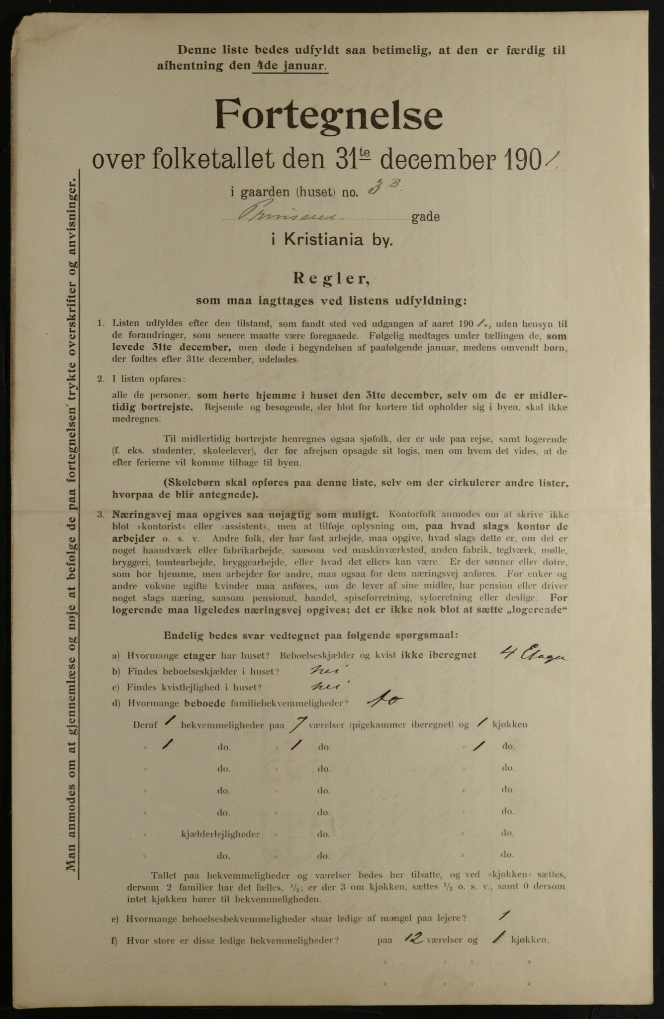 OBA, Municipal Census 1901 for Kristiania, 1901, p. 12478