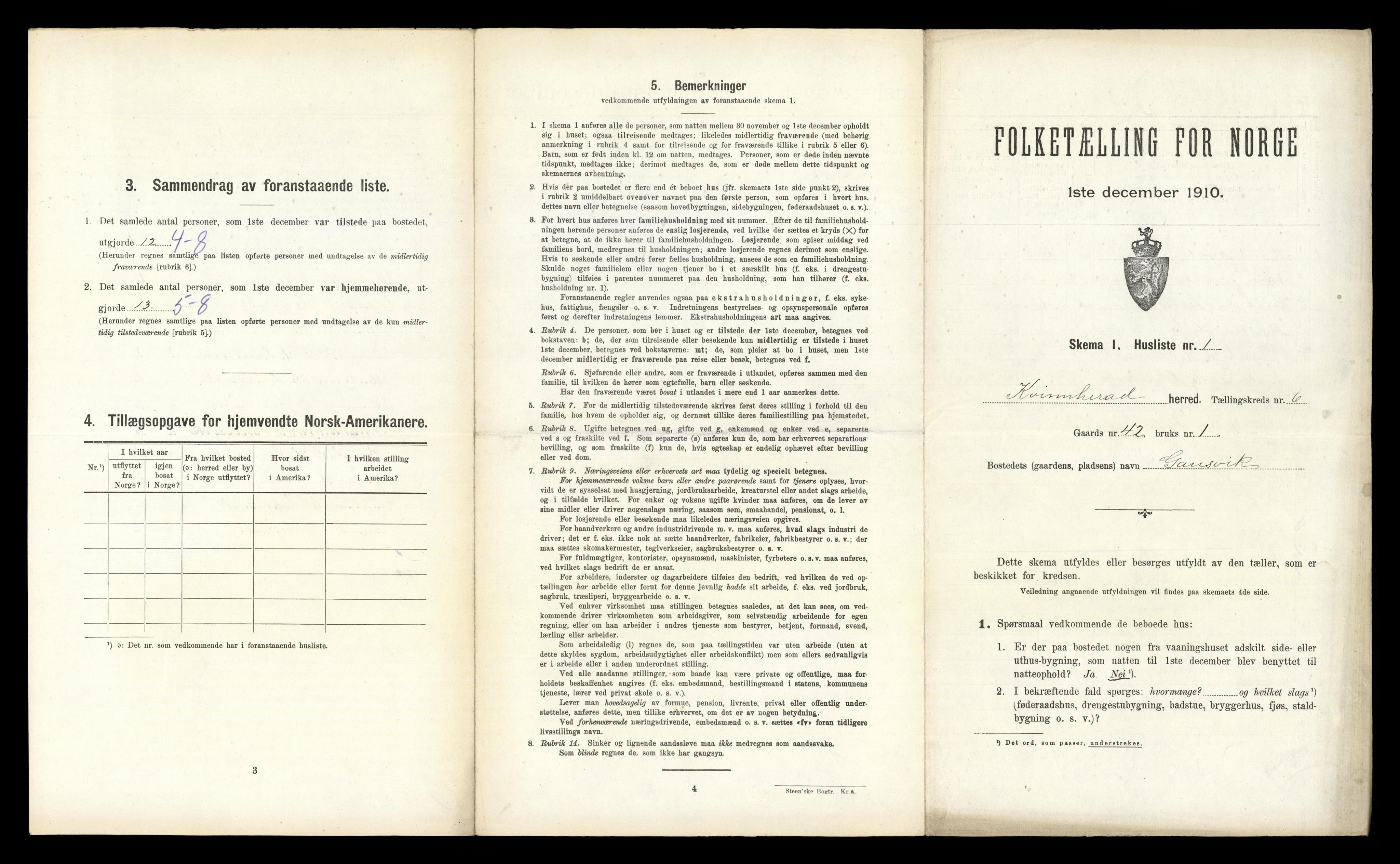 RA, 1910 census for Kvinnherad, 1910, p. 469