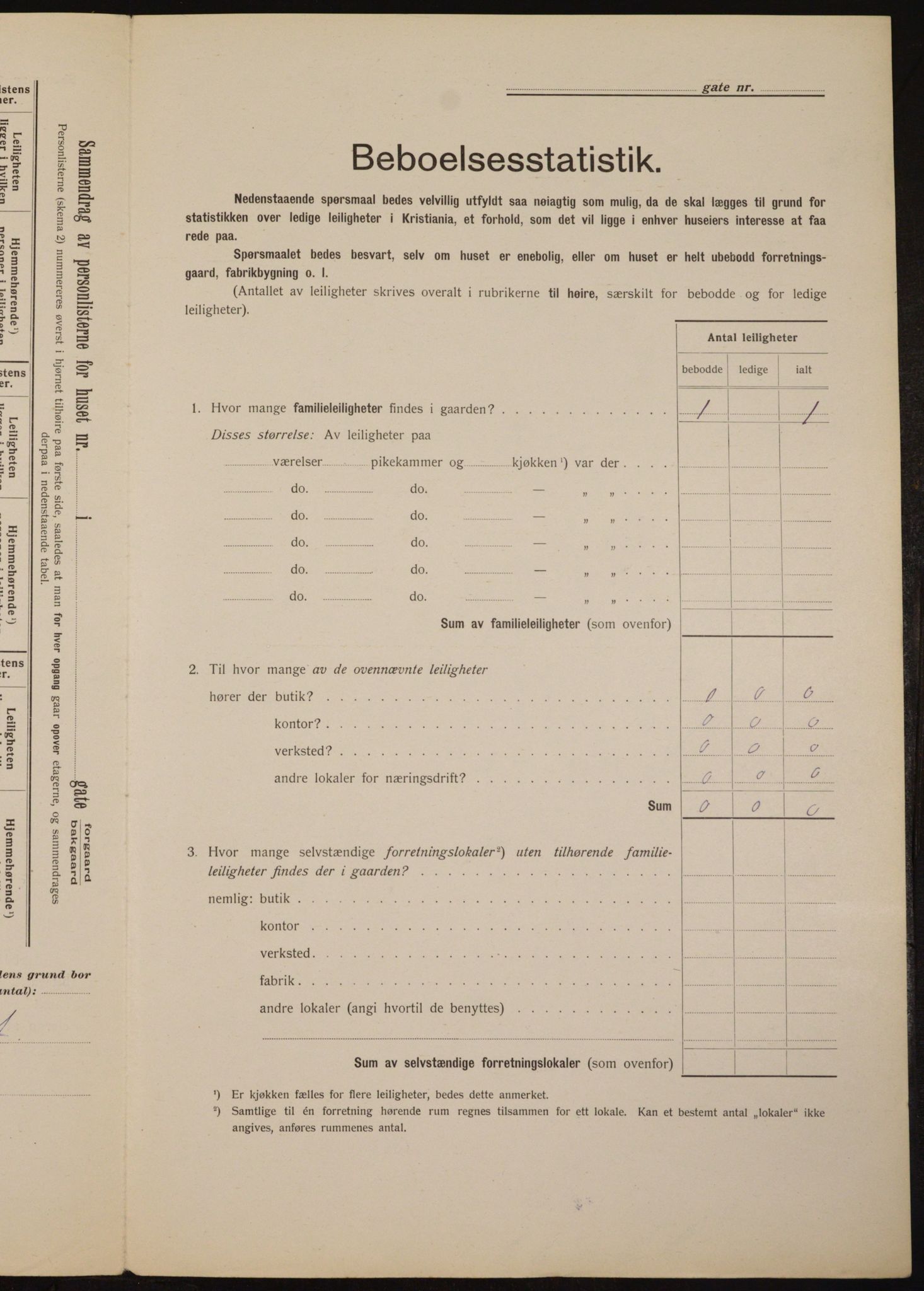 OBA, Municipal Census 1912 for Kristiania, 1912, p. 4325