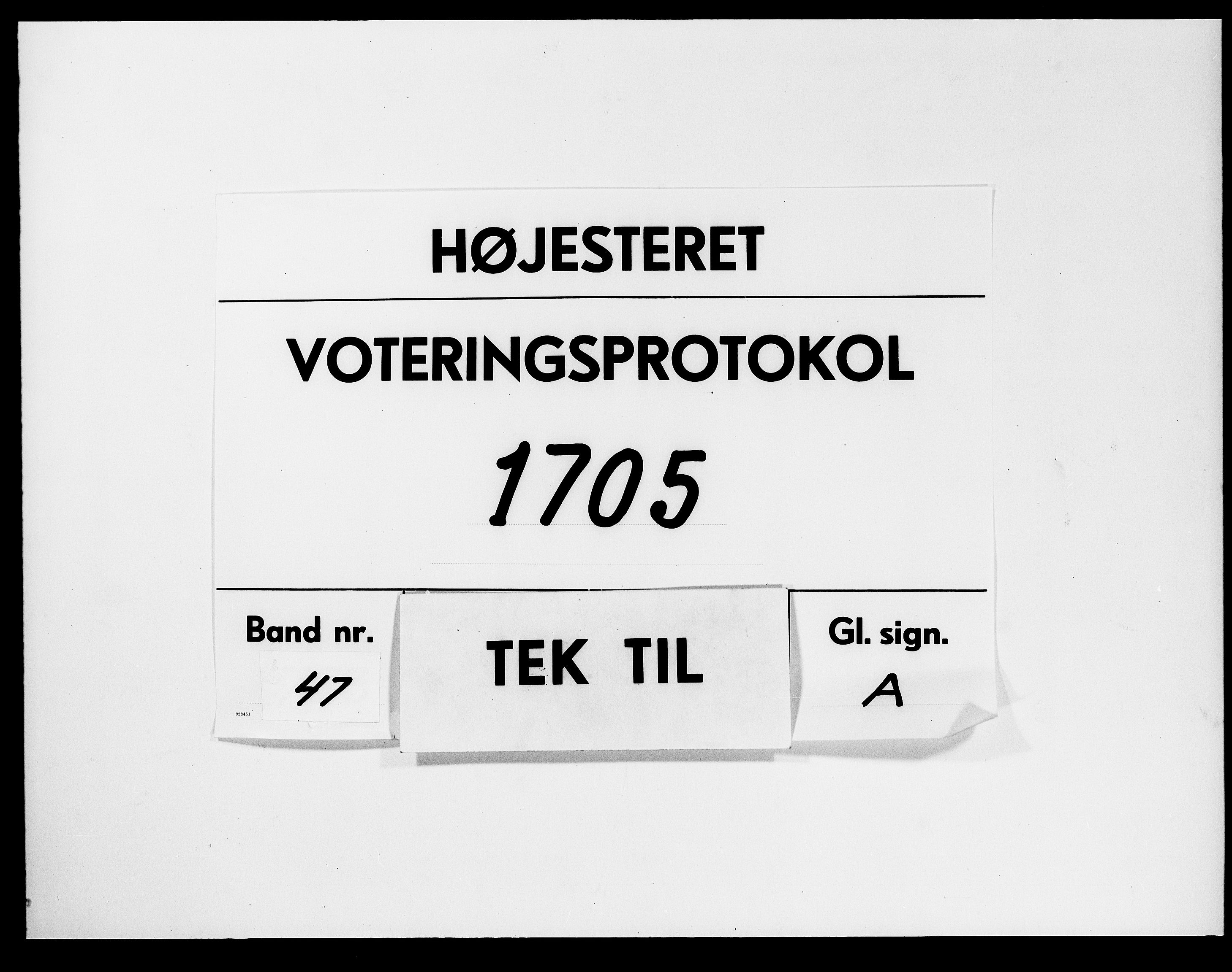 Højesteret, DRA/A-0009, 1705